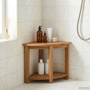 Stolić za kupatilo Prirodna 45 x 45 x 46 cm Čvrsto teak drvo
