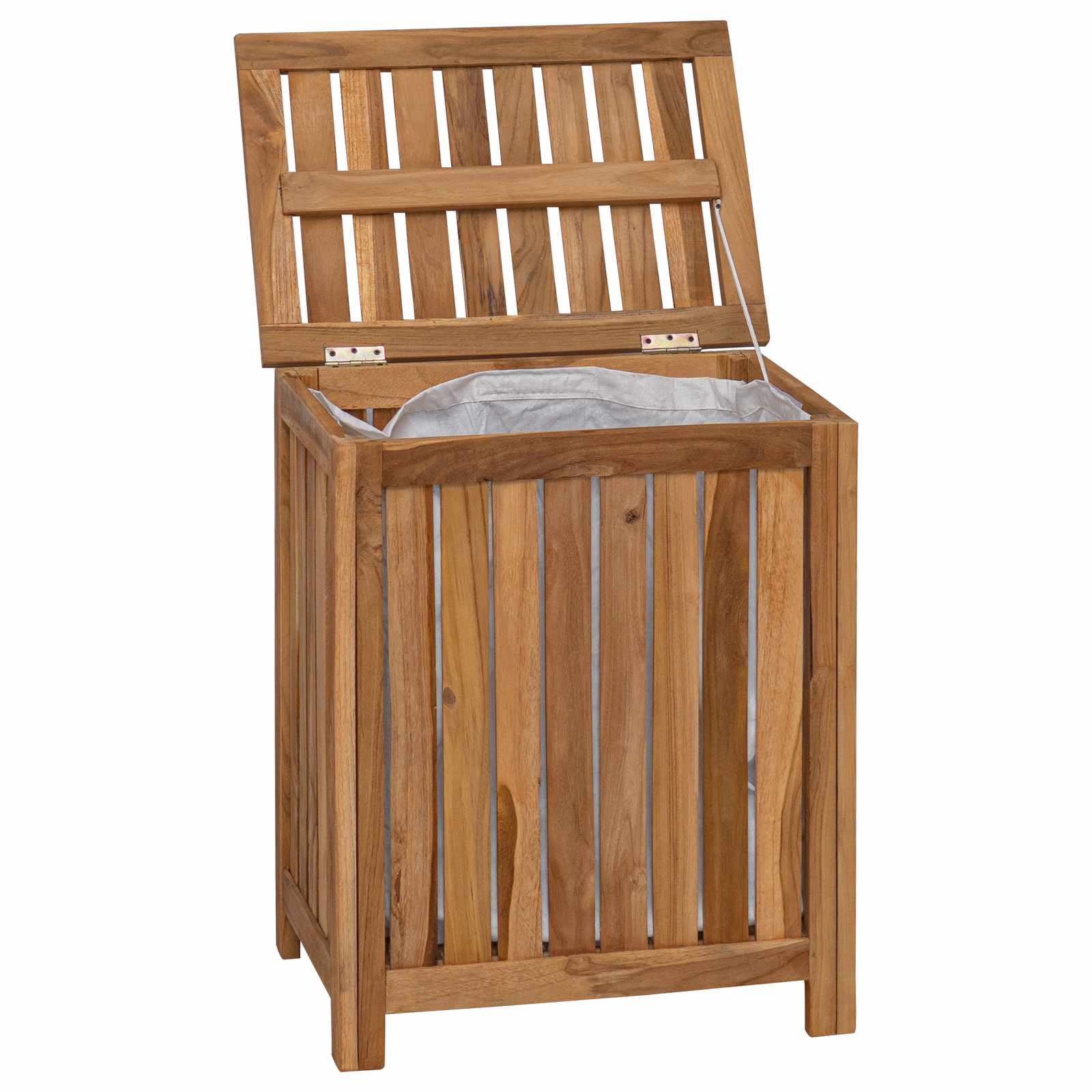 Košarica za rublje Prirodna 50 x 35 x 60 cm Čvrsto teak drvo