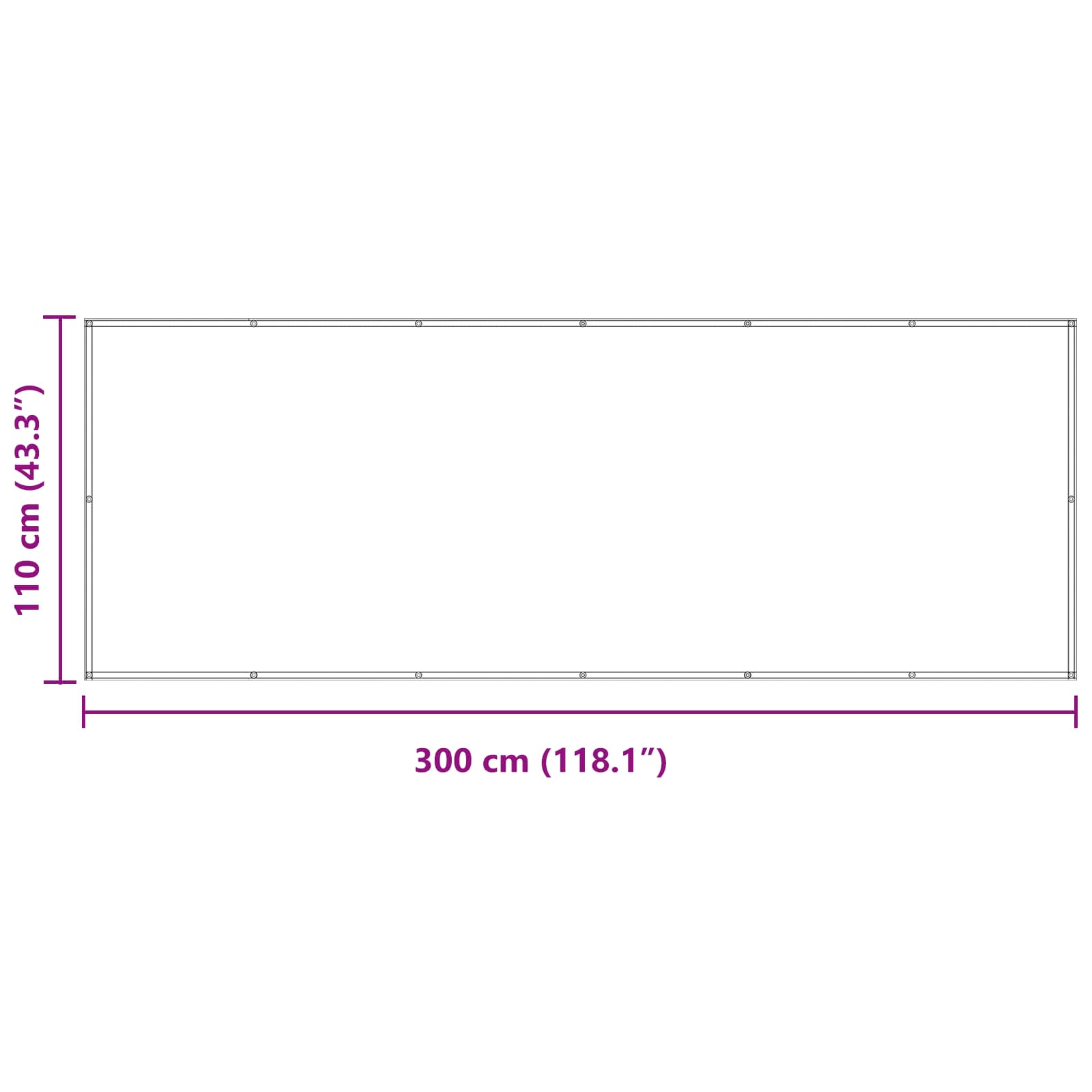 Balcony ekran Svijetlo siva 110 x 300 cm Oxford tkanina