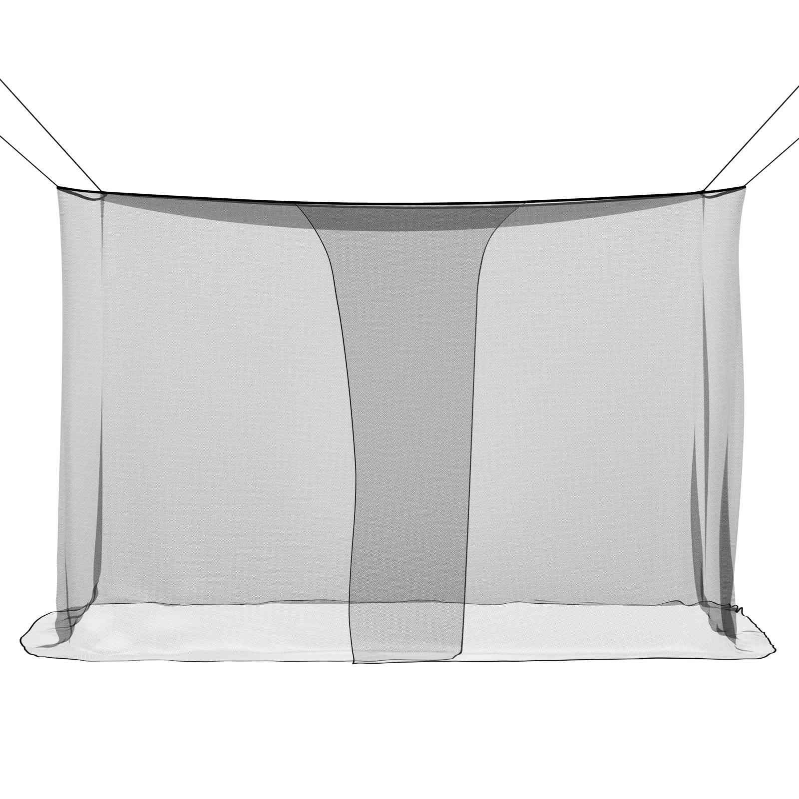Mreža protiv komaraca za krevet 156 mreža Crna Poliester