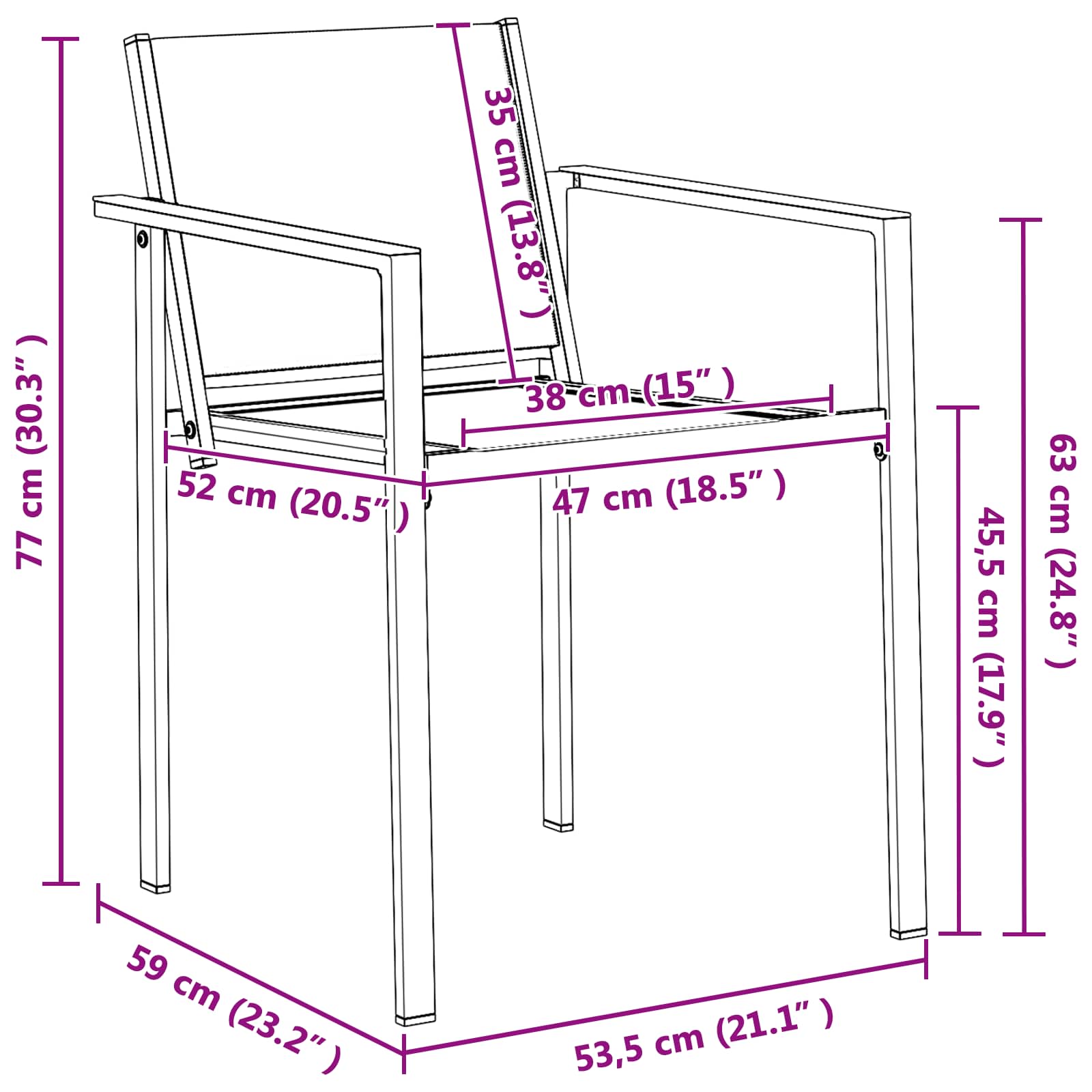 Set vanjskog namještaja 5 pcs Crna i antracit 80 x 80 x 73 cm