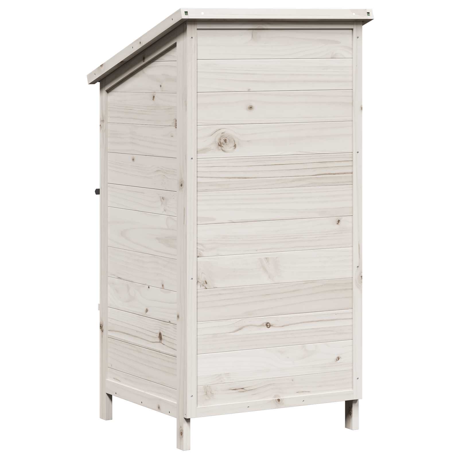 Vrtna Šupa s krovom Bijela 59 x 56 x 113,5 cm Čvrsto drvo jele