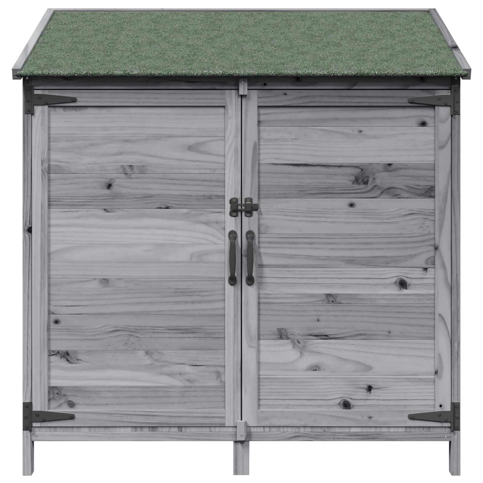 Vrtna Šupa s krovom Siva 106,5 x 56 x 113,5 cm Čvrsto drvo jele