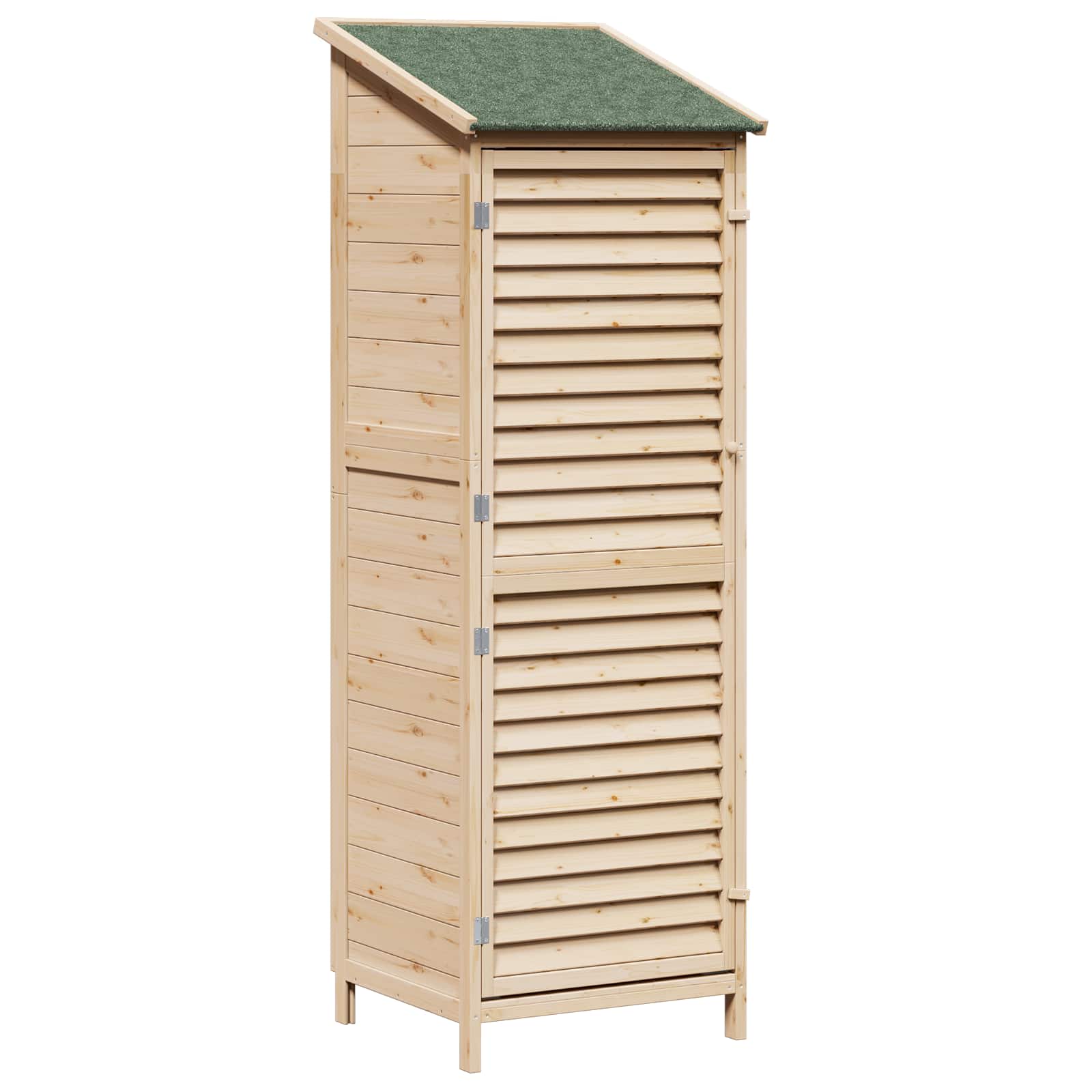 Vrtna Šupa s krovom Prirodna 59 x 56 x 176 cm Čvrsto drvo jele