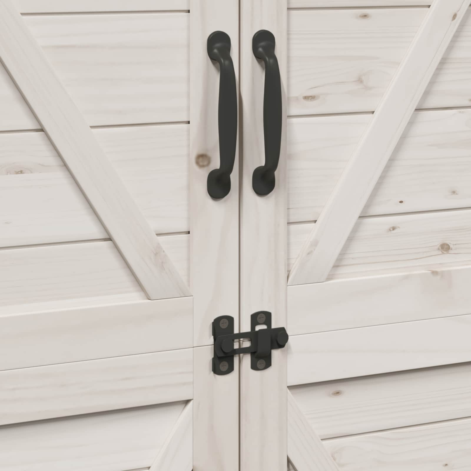 Vrtna Šupa s krovom Bijela 106 x 56 x 176,5 cm Čvrsto drvo jele