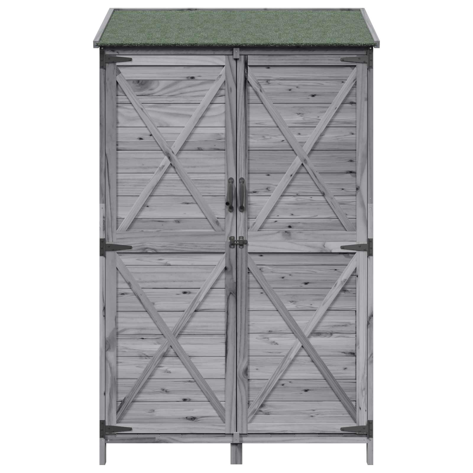 Vrtna Šupa s krovom Siva 106 x 56 x 176,5 cm Čvrsto drvo jele