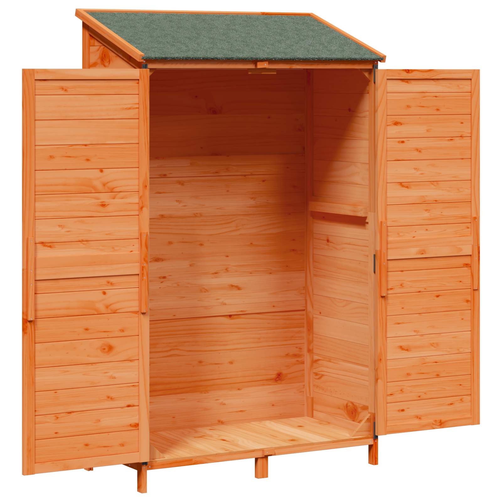 Vrtna Šupa s krovom Smeđa 106 x 56 x 176,5 cm Čvrsto drvo jele