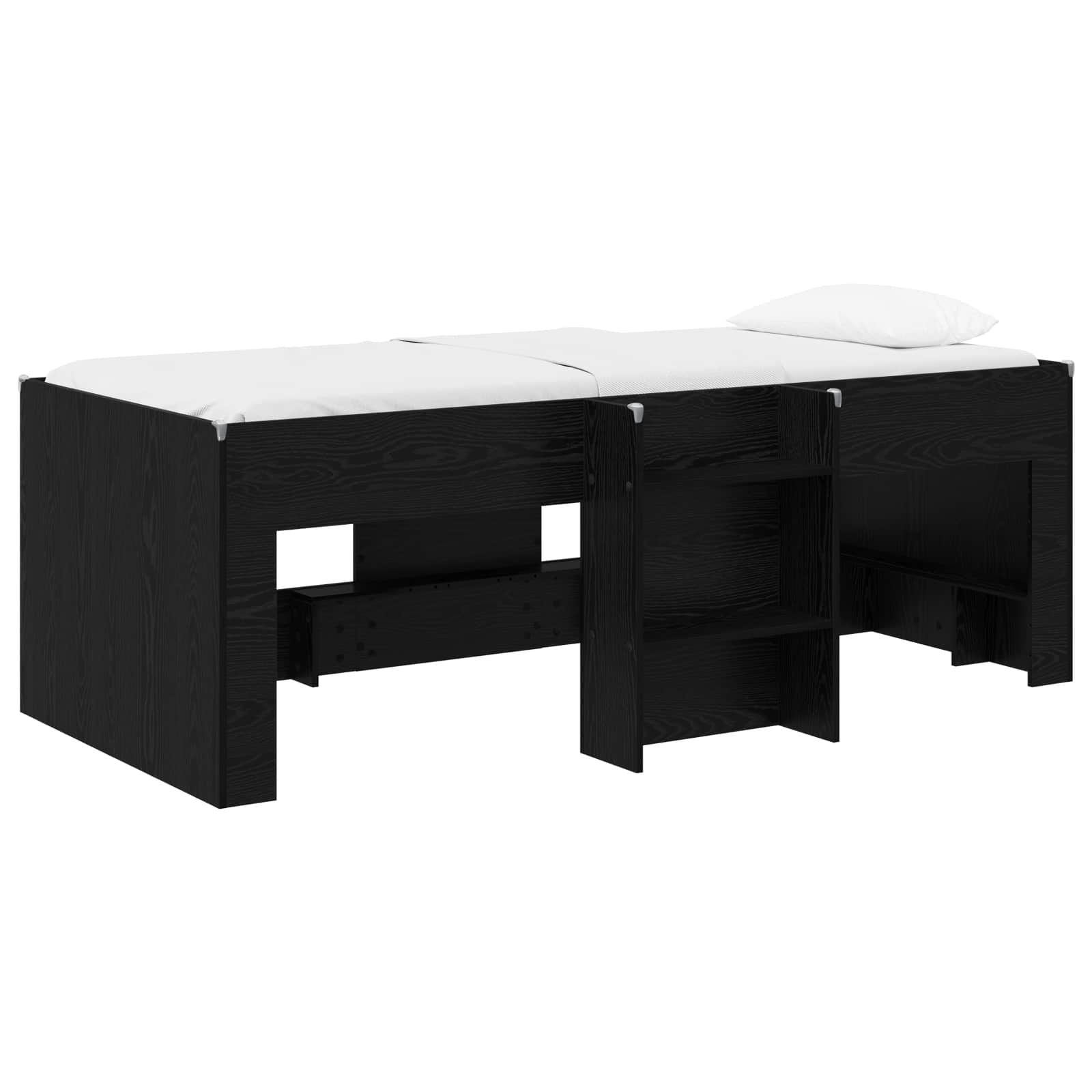 Kreveta za visoko spavanje djece 2 pcs Crni hrast 98.5 x 200 cm