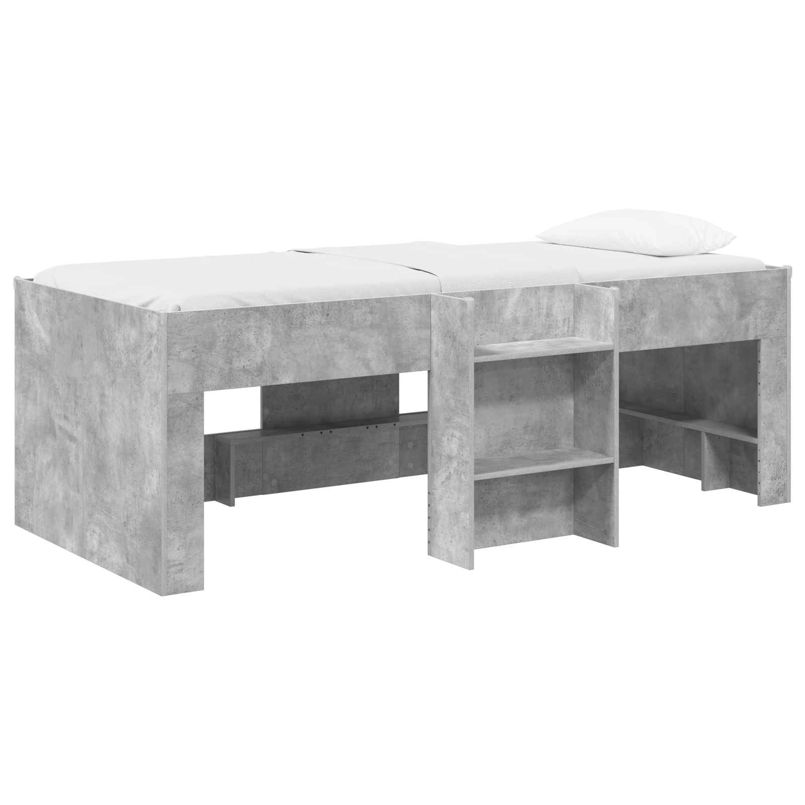 Kreveta za visoko spavanje djece 2 pcs Betonska siva