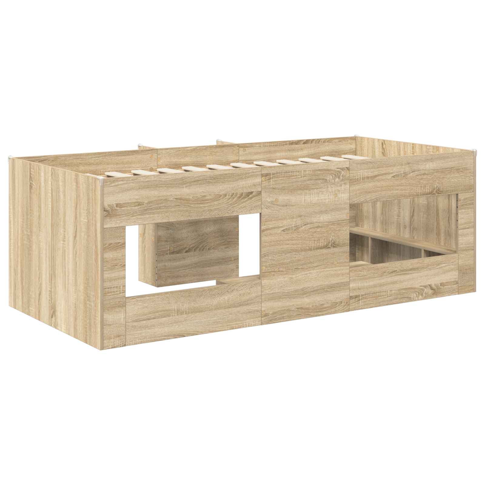 Kreveta za visoko spavanje djece 2 pcs Hrast sonoma 90 x 190 cm