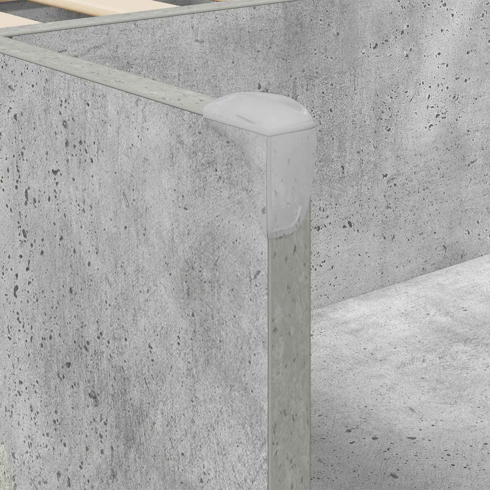 Kreveta za visoko spavanje djece 2 pcs Betonska siva