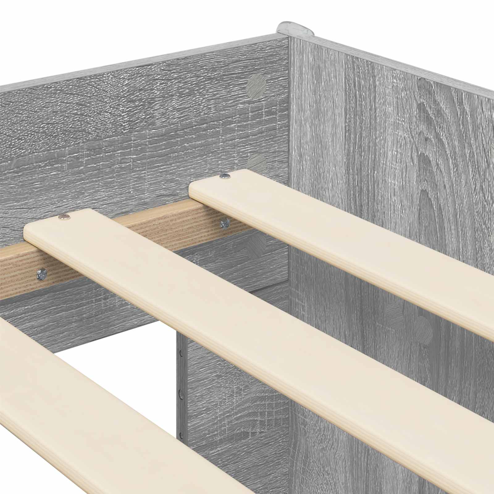Kreveta za visoko spavanje djece 2 pcs Siva Sonoma 90 x 190 cm