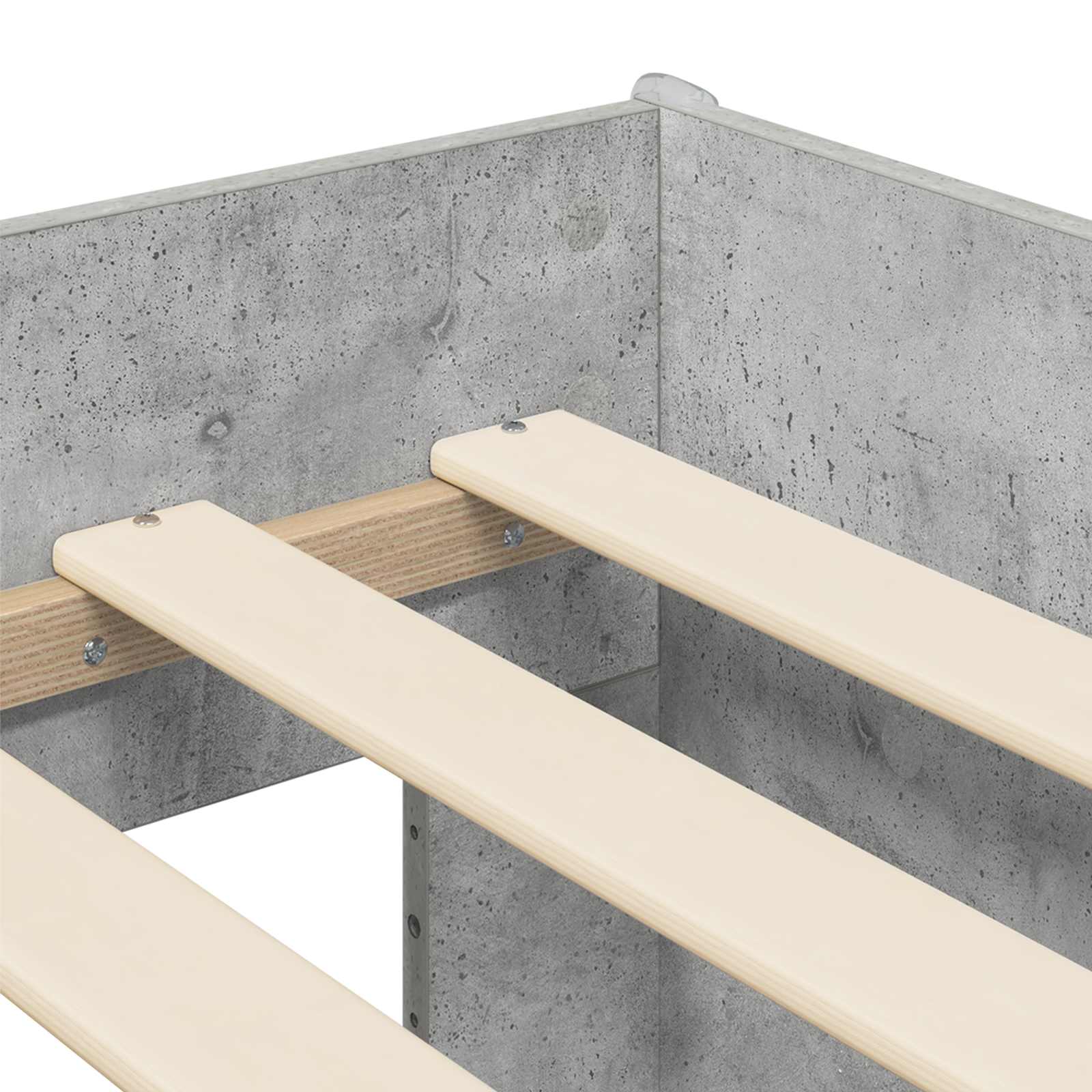 Krevet za djecu s ladicama Betonska siva 90 x 190 cm