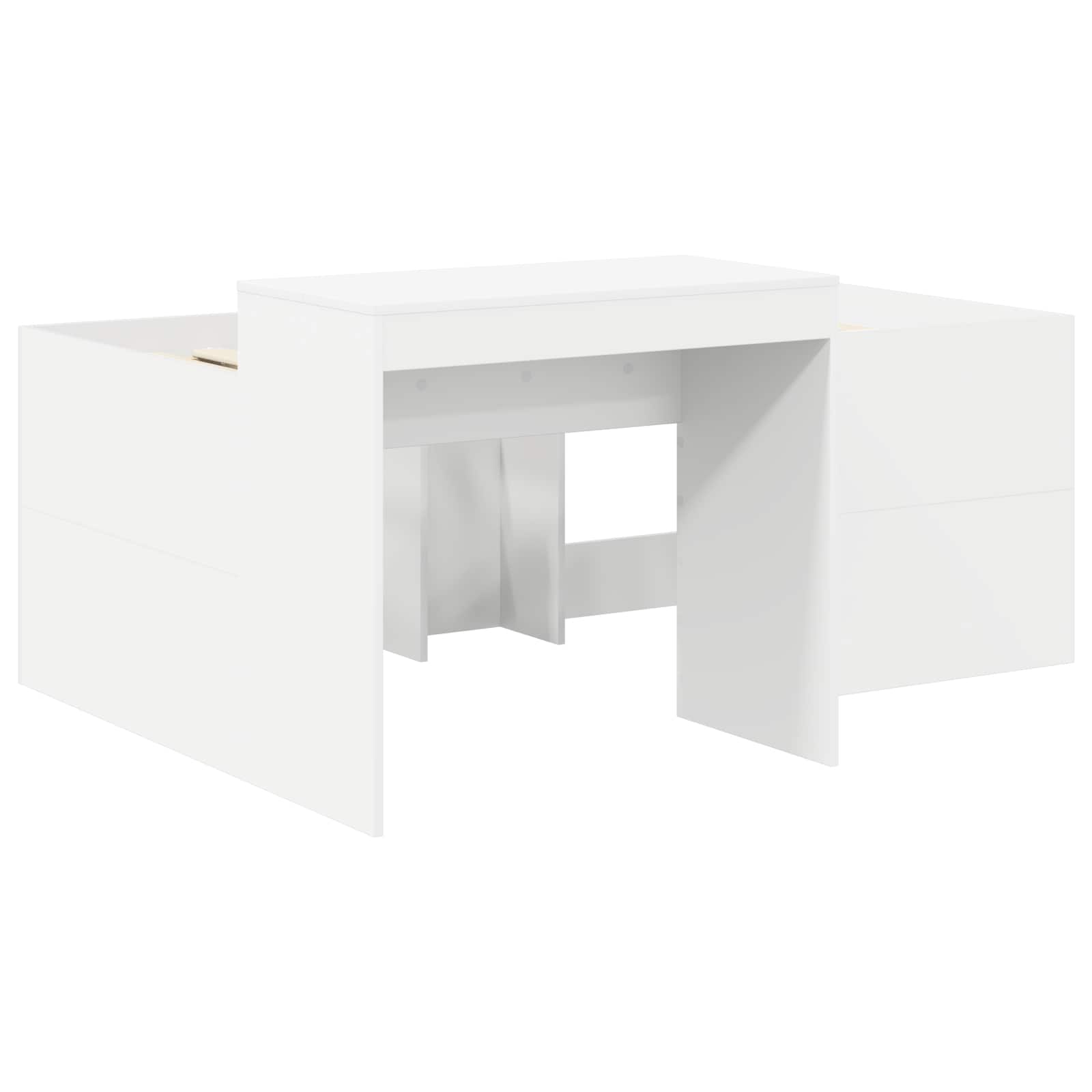 Krevet s Tunnels 4 pcs Artisian hrast i crna Konstruirano drvo