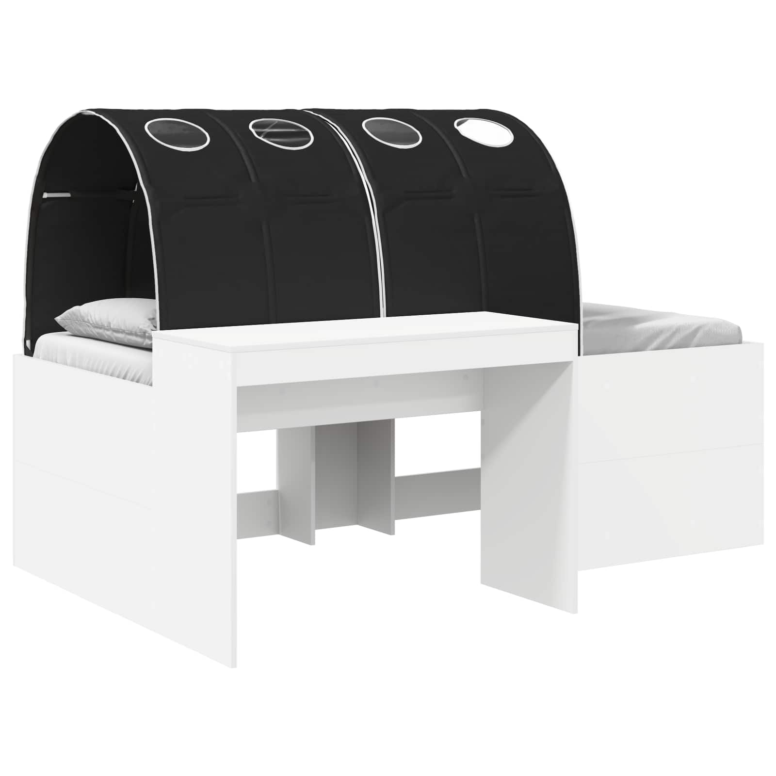 Krevet s tunelom 4 pcs Artisian hrast i crna Konstruirano drvo