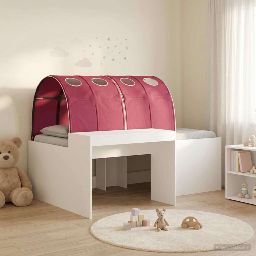 Krevet s Tunnels 4 pcs Bijela i crvena Konstruirano drvo
