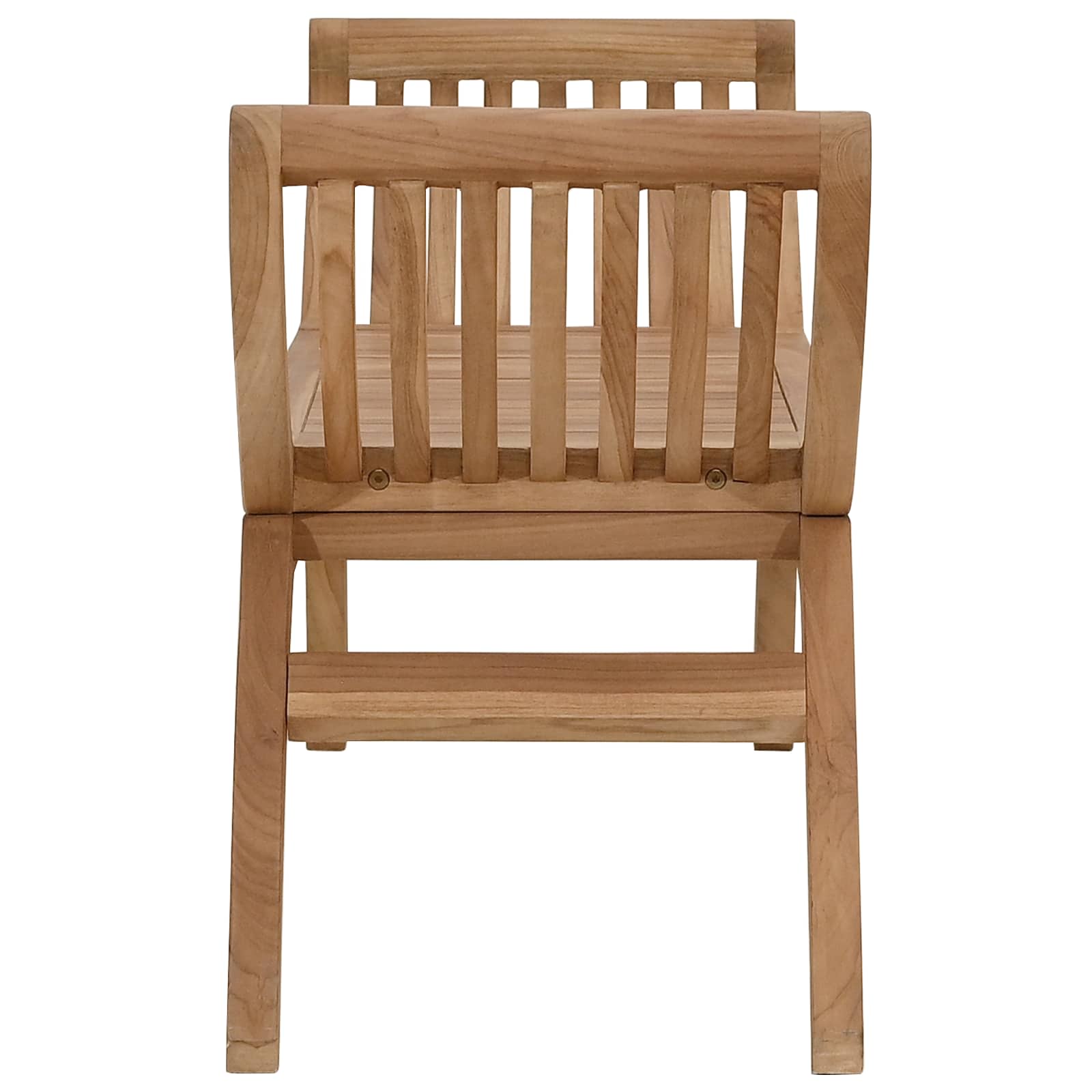 Vrtna klupa 2 -Seater 126 cm Čvrsto teak drvo Prirodna