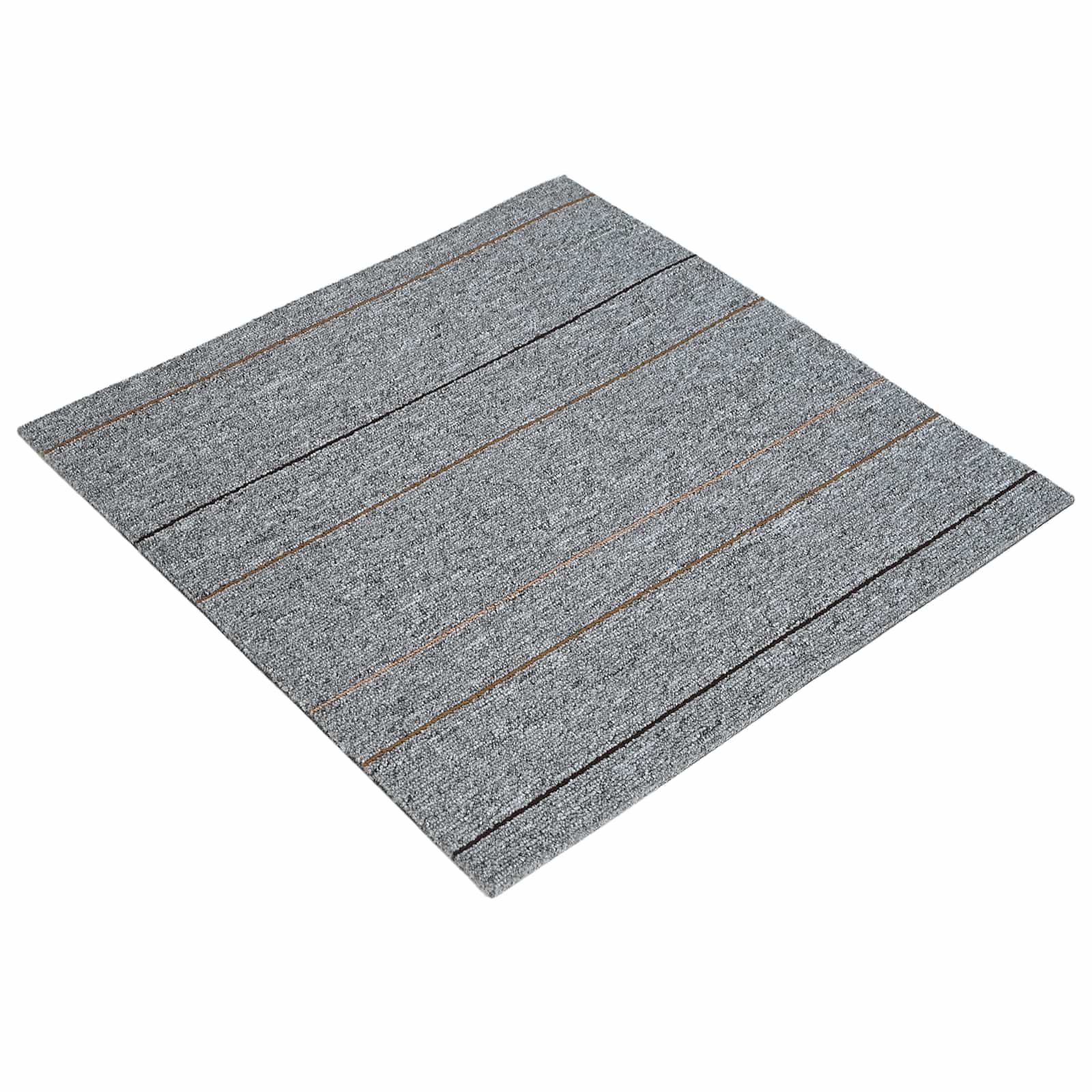 Tepih pločica Svjetlosiva s prugama 50 x 50 cm 36 pcs