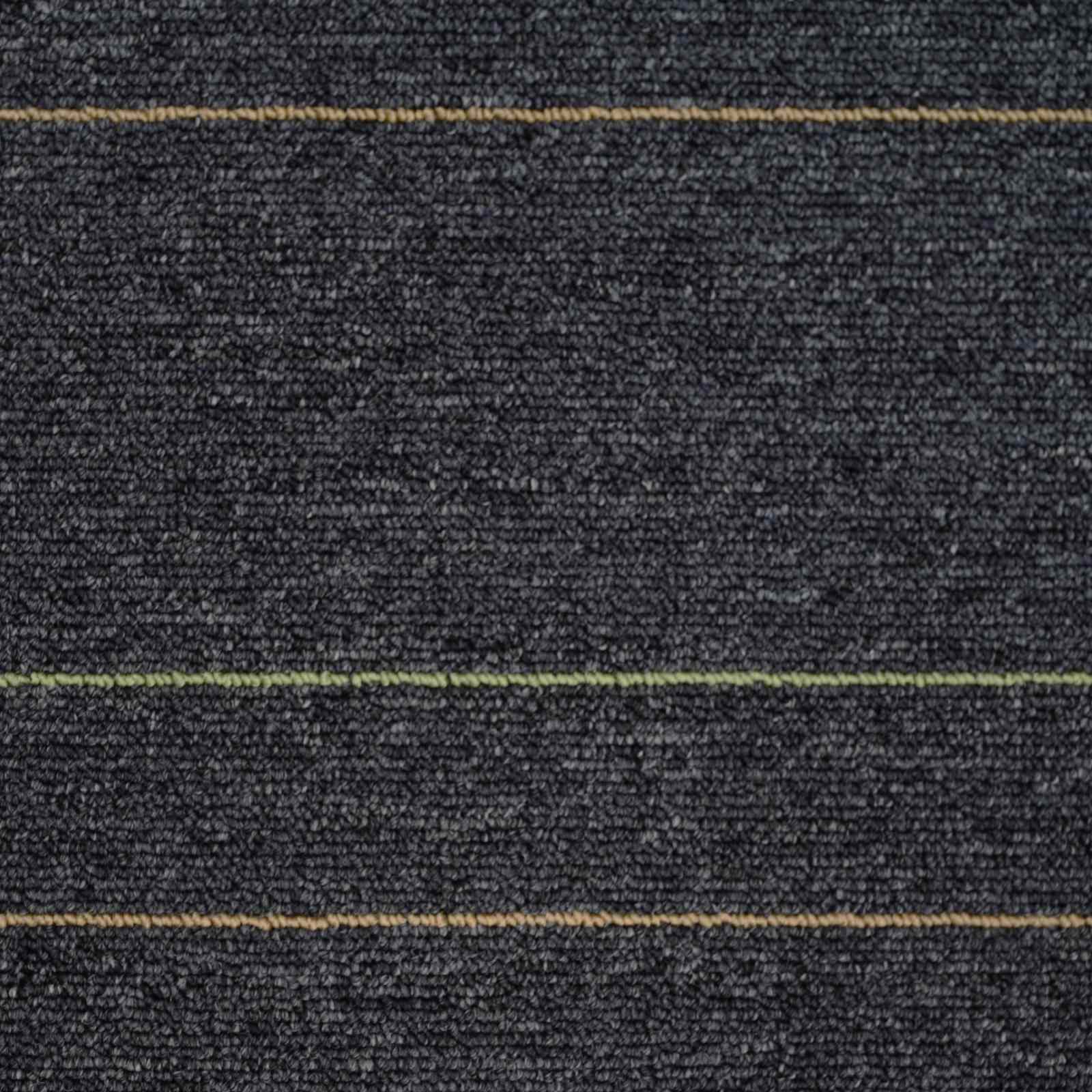 Tepih pločica Tamnosiva s prugama 50 x 50 cm 20 pcs