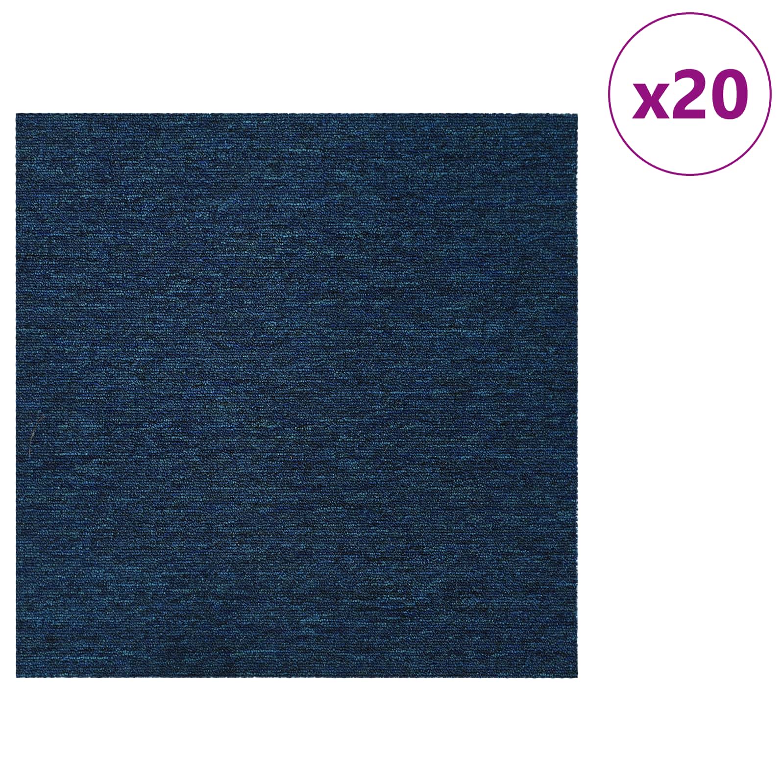 Tepih pločica Plava 50 x 50 cm 20 pcs PP i bitumen