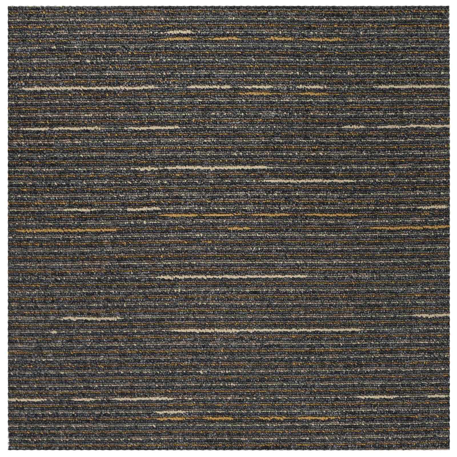 Tepih pločica Prugasta svijetlosmeđa 50 x 50 cm 36 pcs