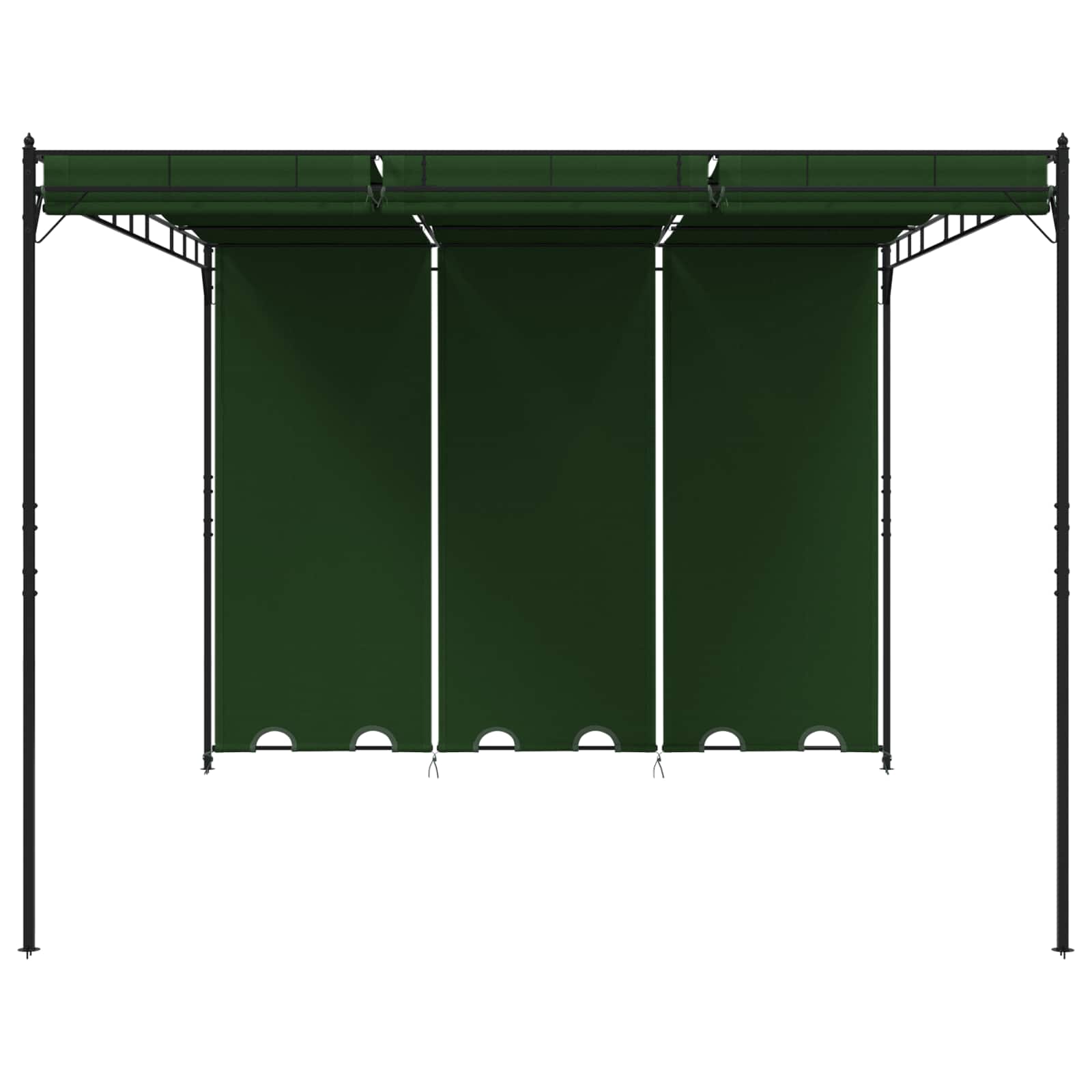 Gazebo 4 x 3 x 2,3 m Zelena Poliester i čelik