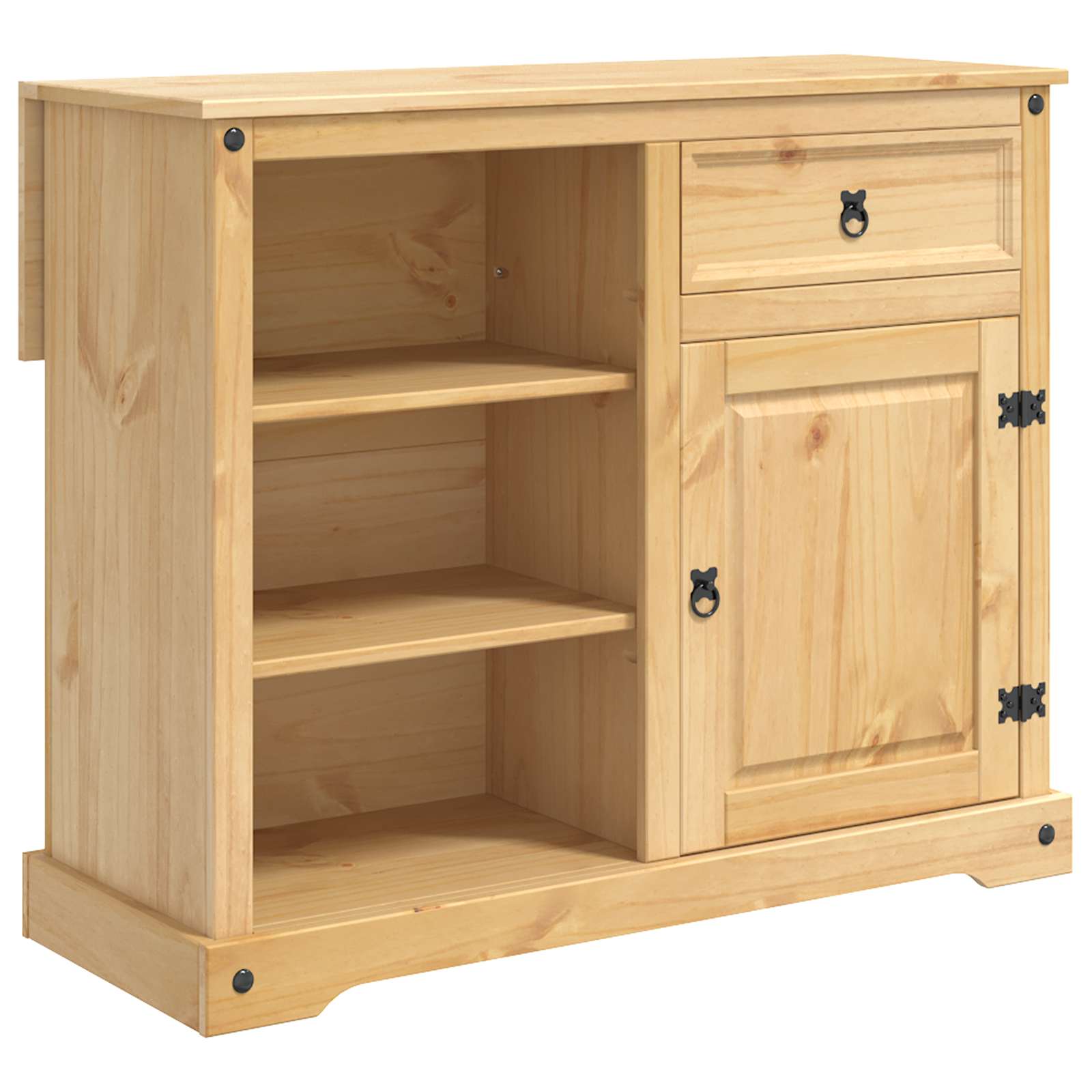 Set kuhinjskog otoka s ladicama 3 pcs Medeni vosak Čvrsta bor