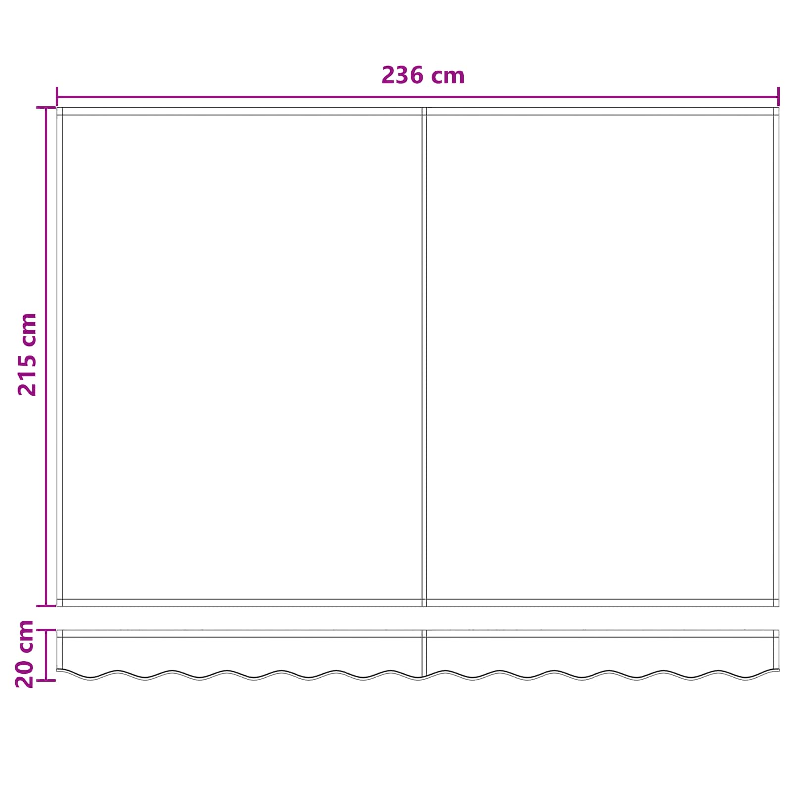 Ručna zlačivna tenda s LED diodama Pijesak