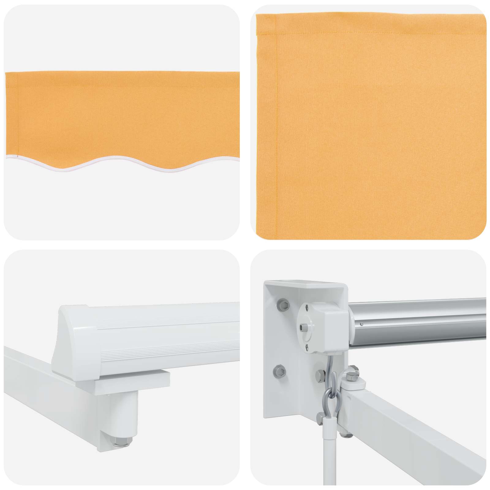 Povlačivi tende Pijesak 3 x 2 m 100% Poliester i Aluminij