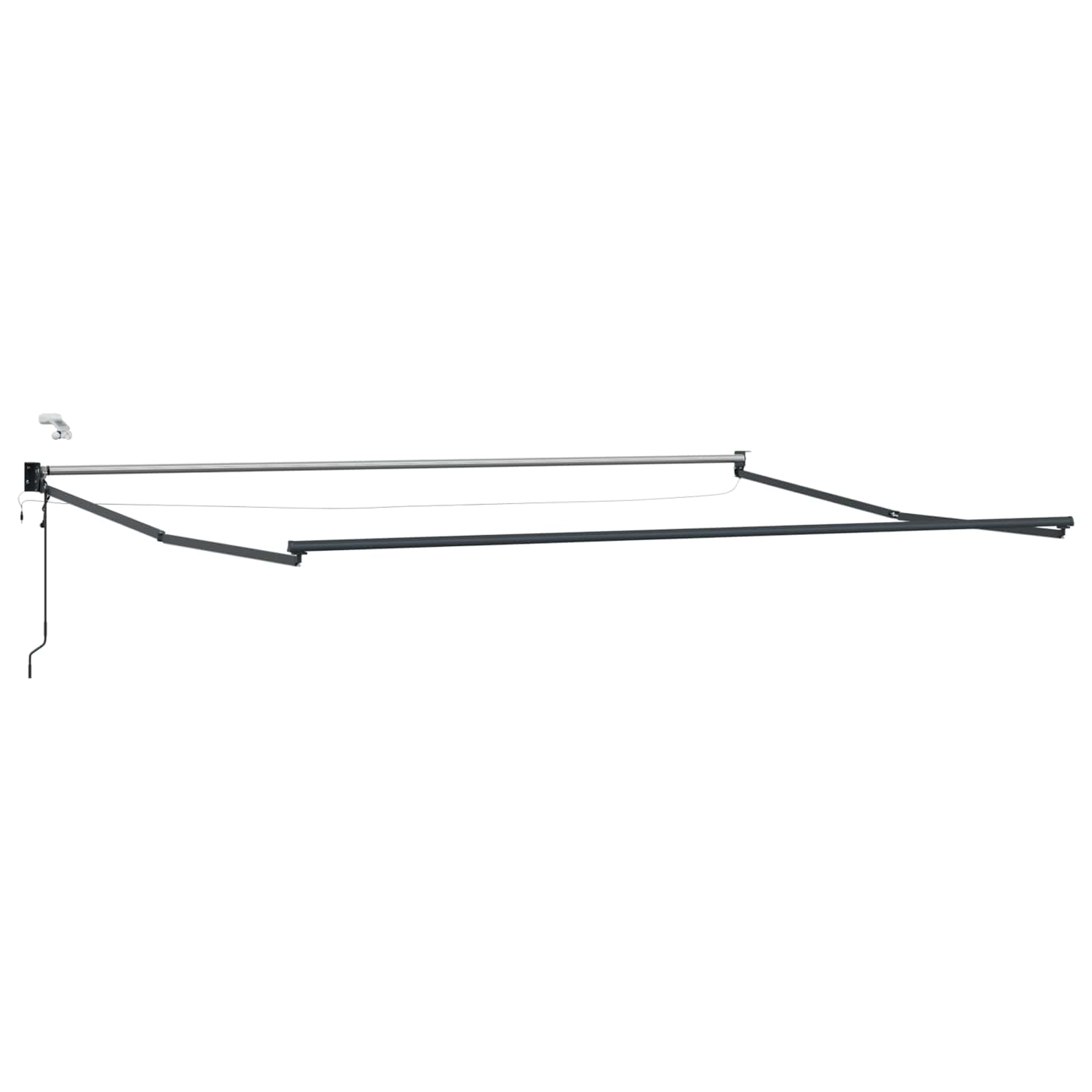 Električna retraktabilna tenda Svijetlo siva i bijela.