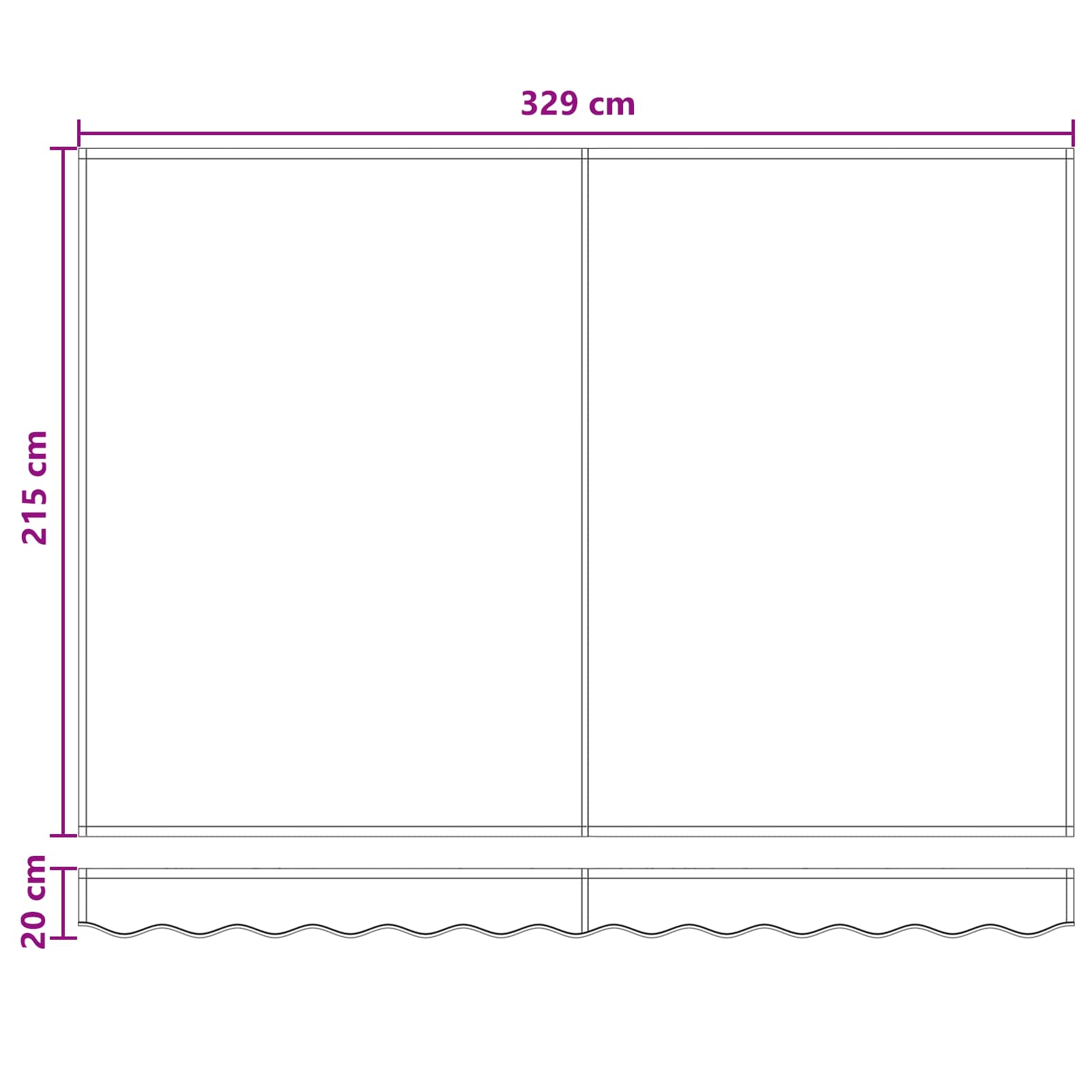 Povlačivi tende Sivosmeđa 3,5 x 2 m 100% Poliester i Aluminij