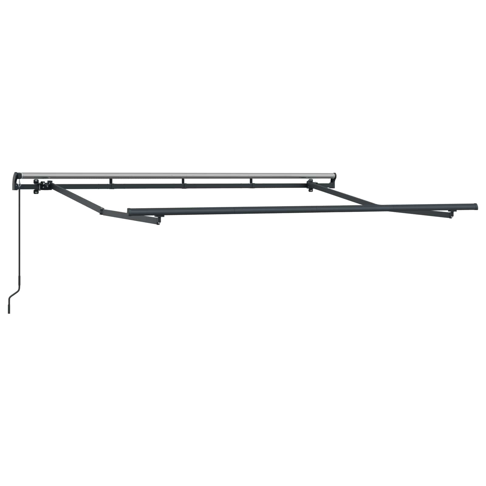 Skrovita tenda Sivosmeđa 3,5 x 2 m tkanina