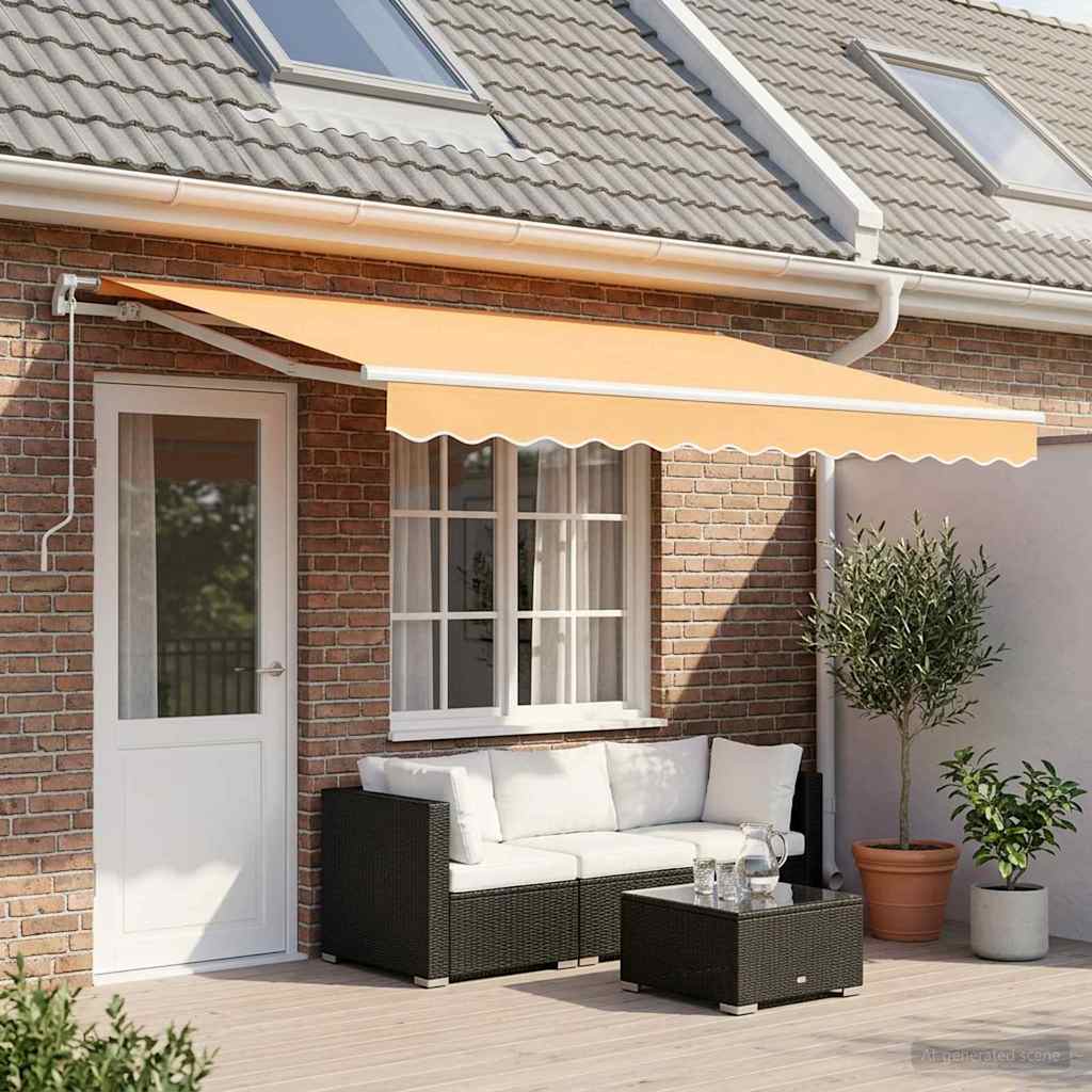 Povlačivi tende Pijesak 600 cm Poliester i aluminij