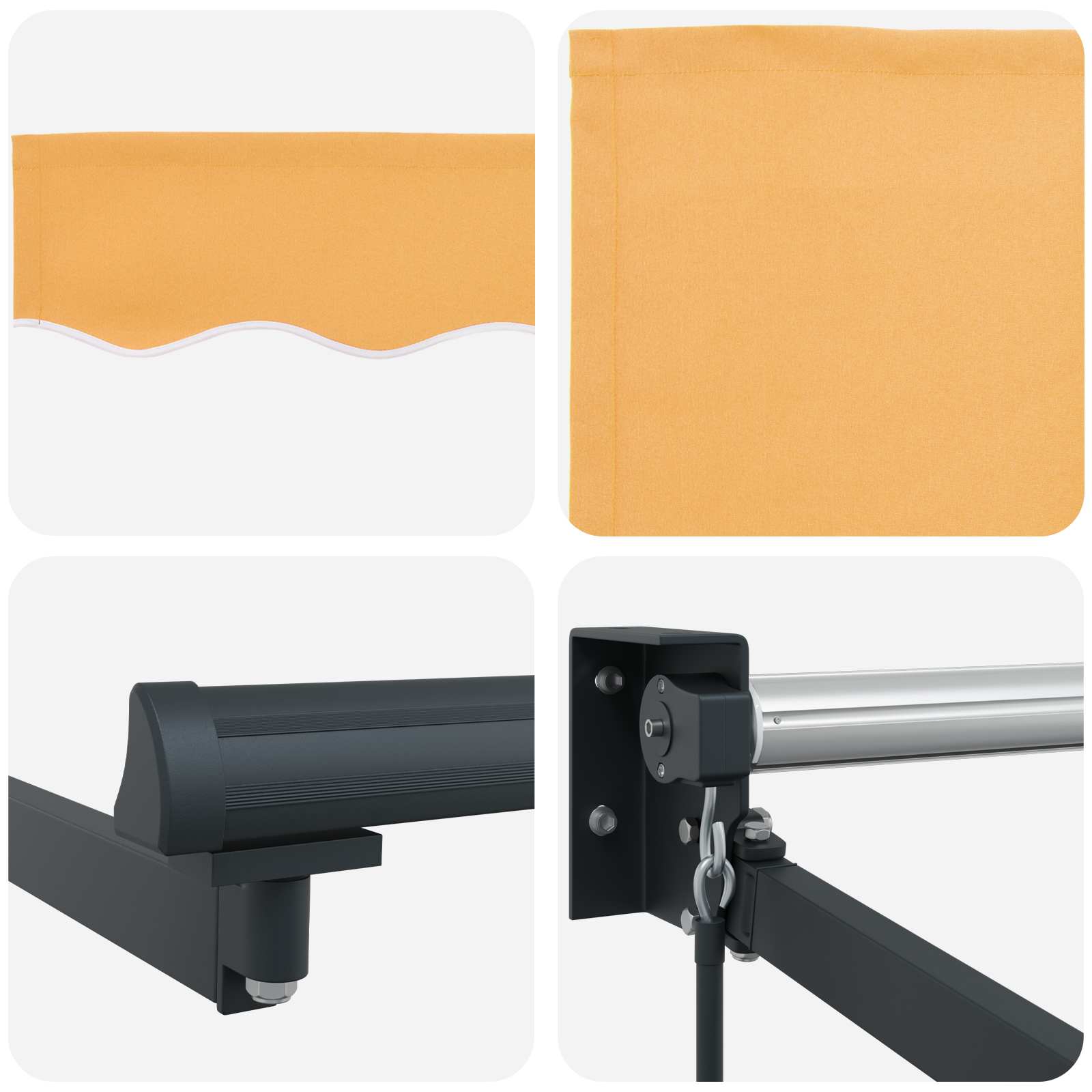 Povlačivi tende Pijesak 3 x 2,5 m 100% Poliester i Aluminij