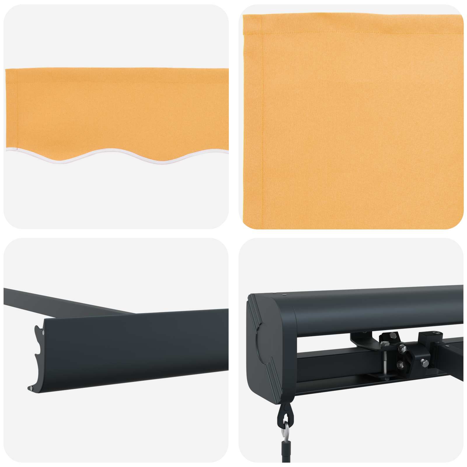 Povlačivi tende Pijesak 350 x 250 cm Platno i Aluminij