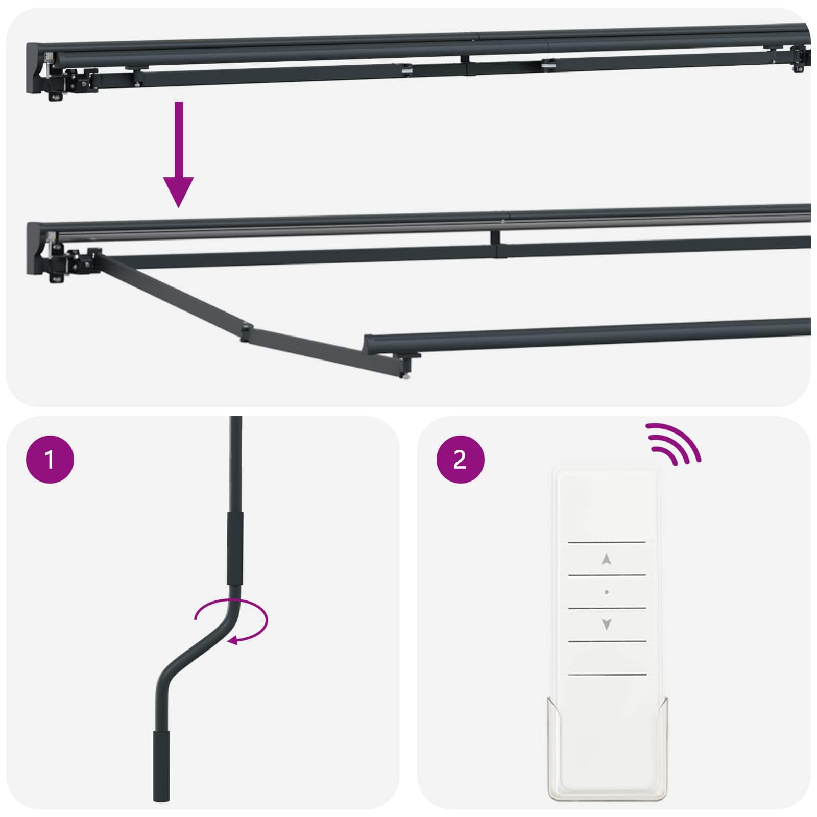 Povlačivi tende Sivosmeđa 3,5 x 2,5 m Poliester i aluminij
