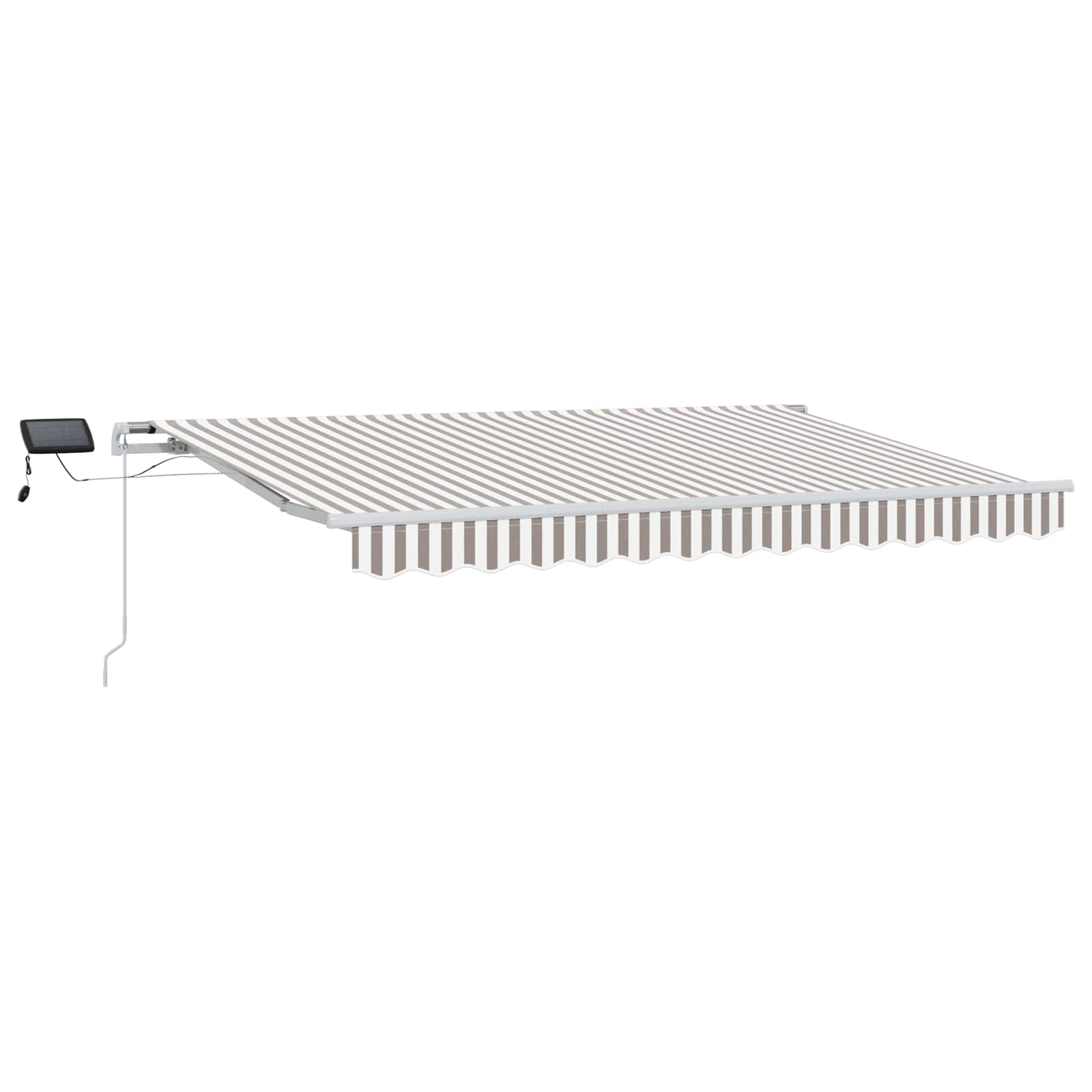 Povlačivi tende Svijetlo siva i bijela. 400 × 300 cm