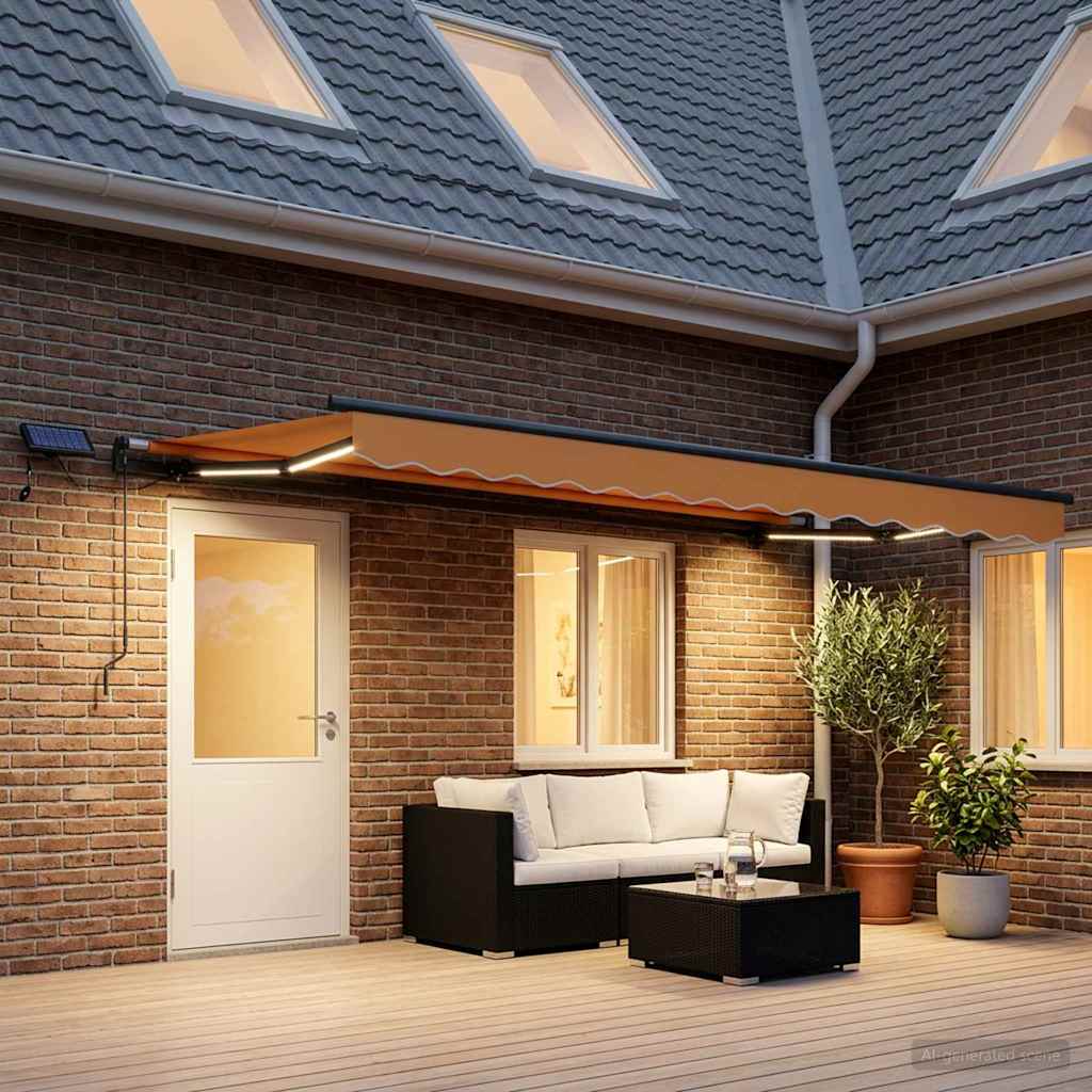 Povlačivi tende Pijesak 500 × 350 cm Tkanina i Aluminij