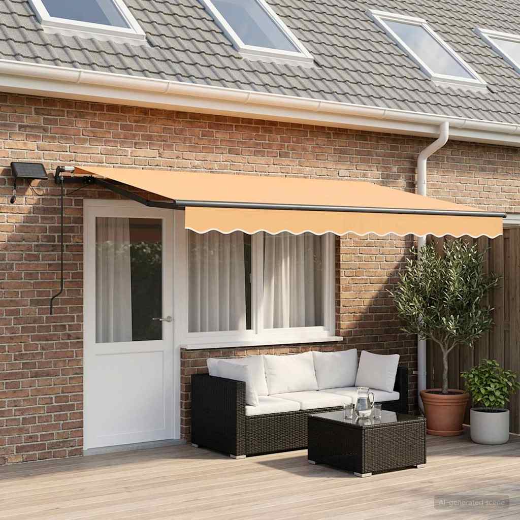 Povlačivi tende Pijesak 600 × 350 cm Tkanina i Aluminij