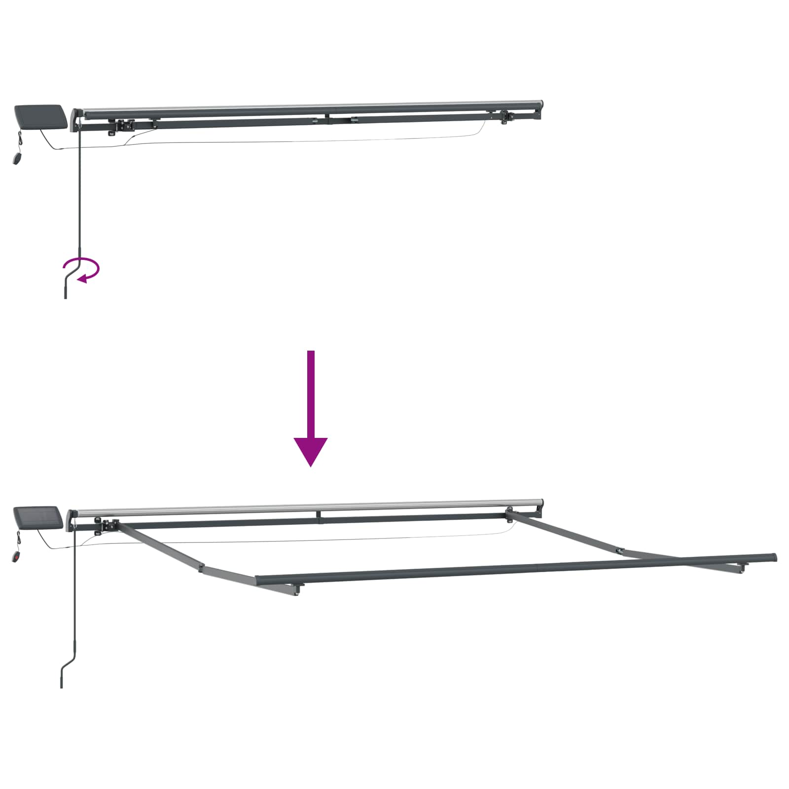 Povlačivi tende Pijesak 400 × 300 cm Tkanina i Aluminij