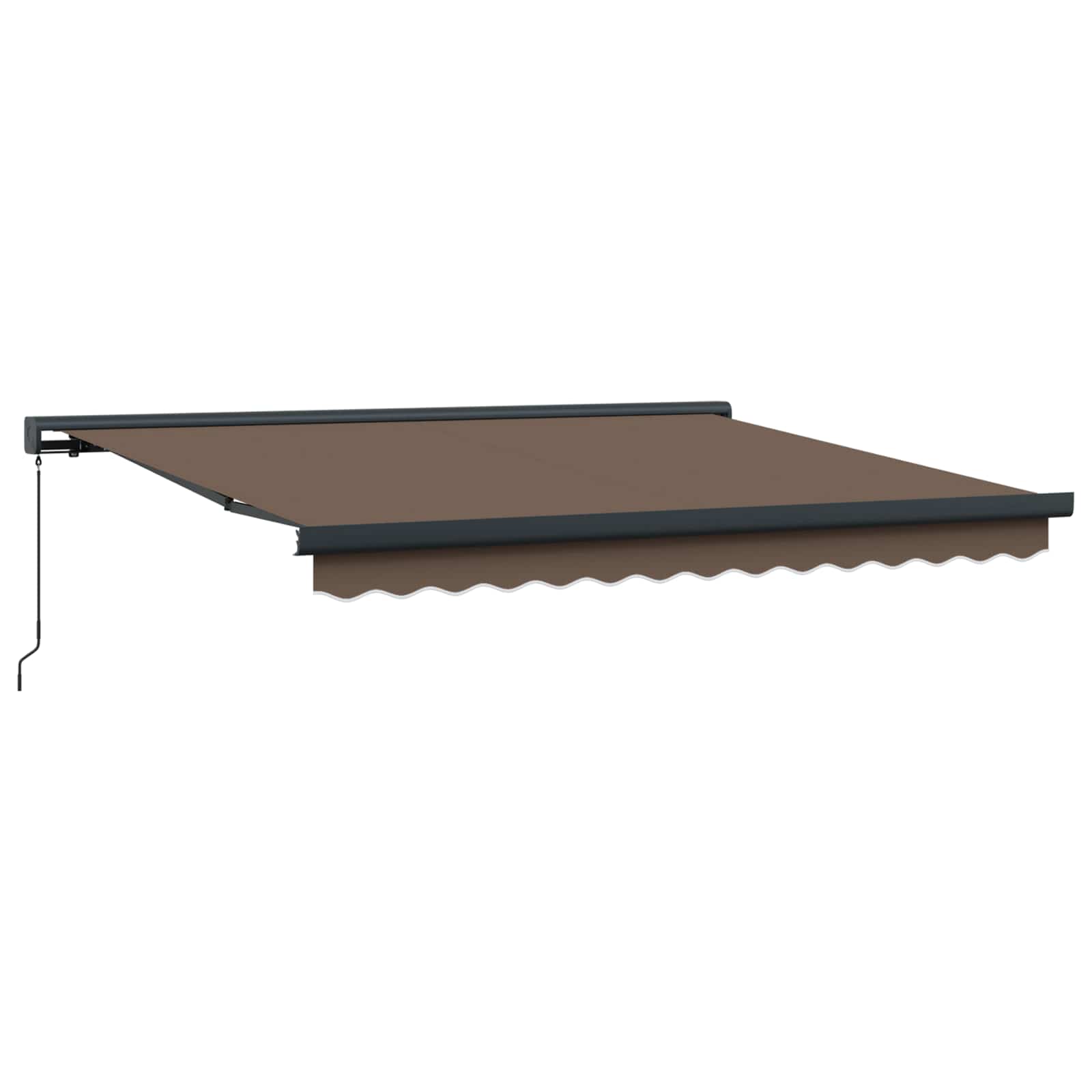 Povlačivi tende Sivosmeđa 400 × 300 cm Platno i Aluminij