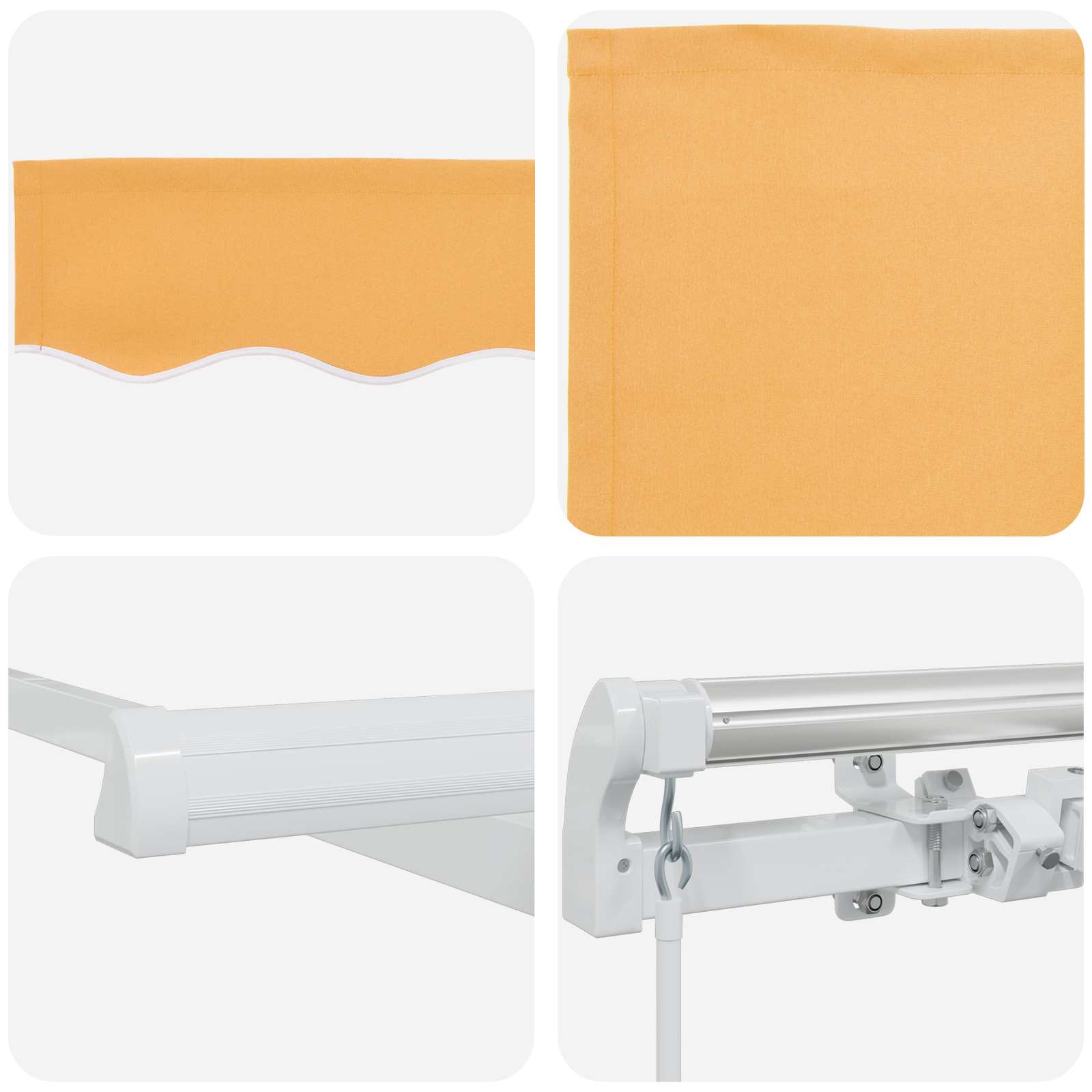 Povlačivi tende Pijesak 400 × 350 cm Poliester i aluminij