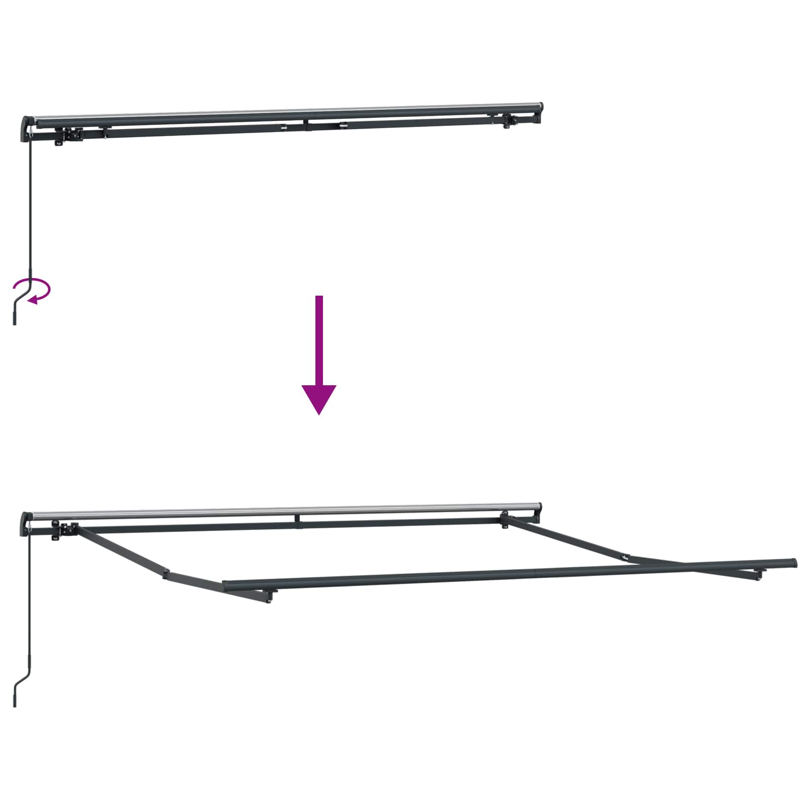 Povlačivi tende Sivosmeđa 400 × 350 cm Poliester i aluminij