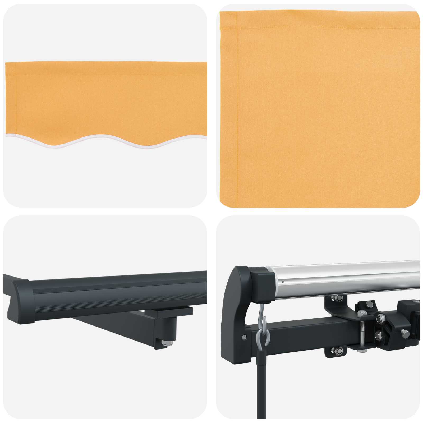 Povlačivi tende Pijesak 400 × 350 cm Tkanina i Aluminij