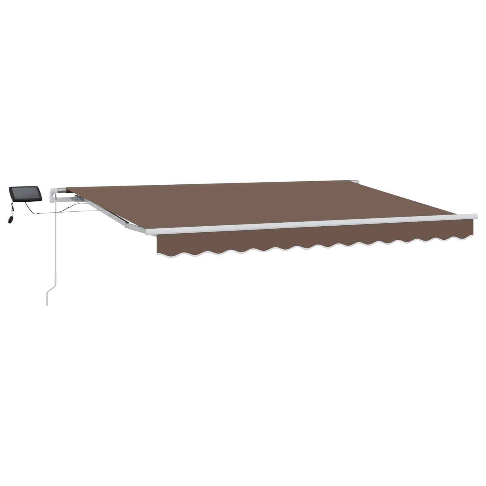 Povlačivi tende Sivosmeđa 450 × 300 cm Tkanina i Aluminij