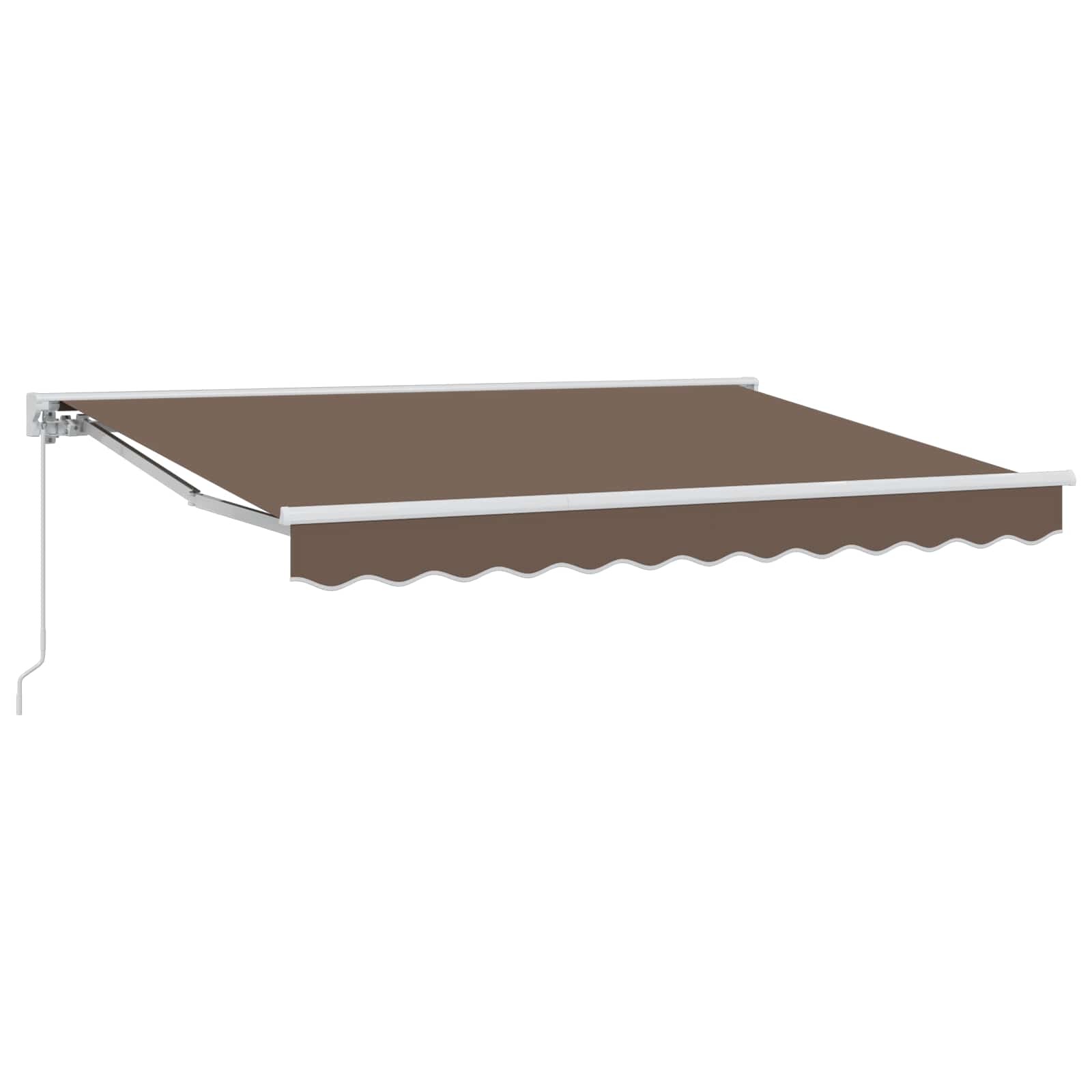 Ručno sklopiva tenda Sivosmeđa 4,5 × 3 m Poliester i aluminij