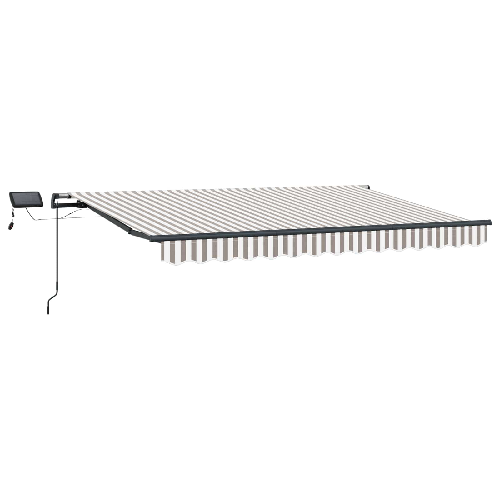 Povlačivi tende Svijetlo siva i bijela. 500 × 350 cm