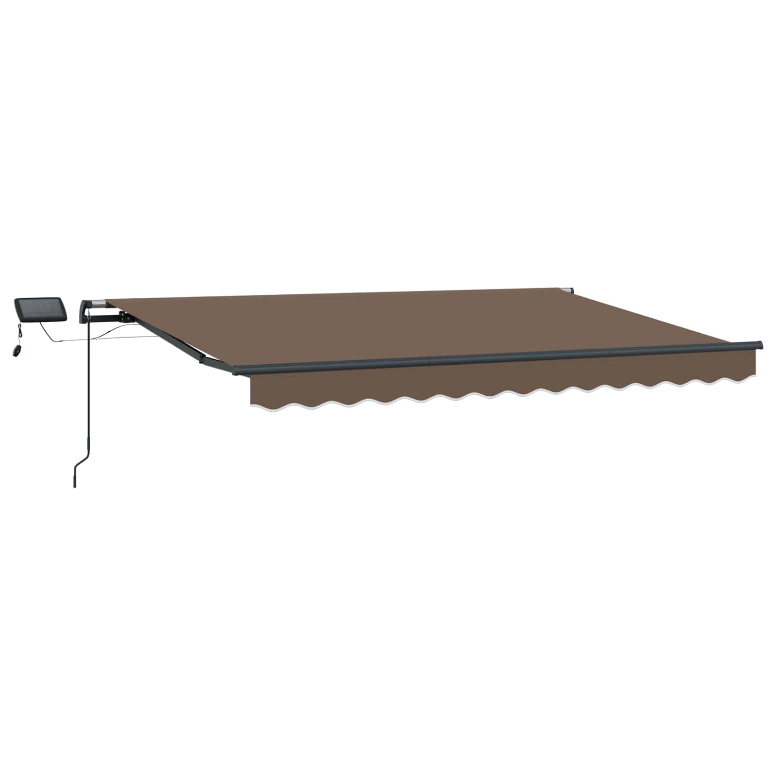 Povlačivi tende Sivosmeđa 500 × 350 cm Tkanina i Aluminij
