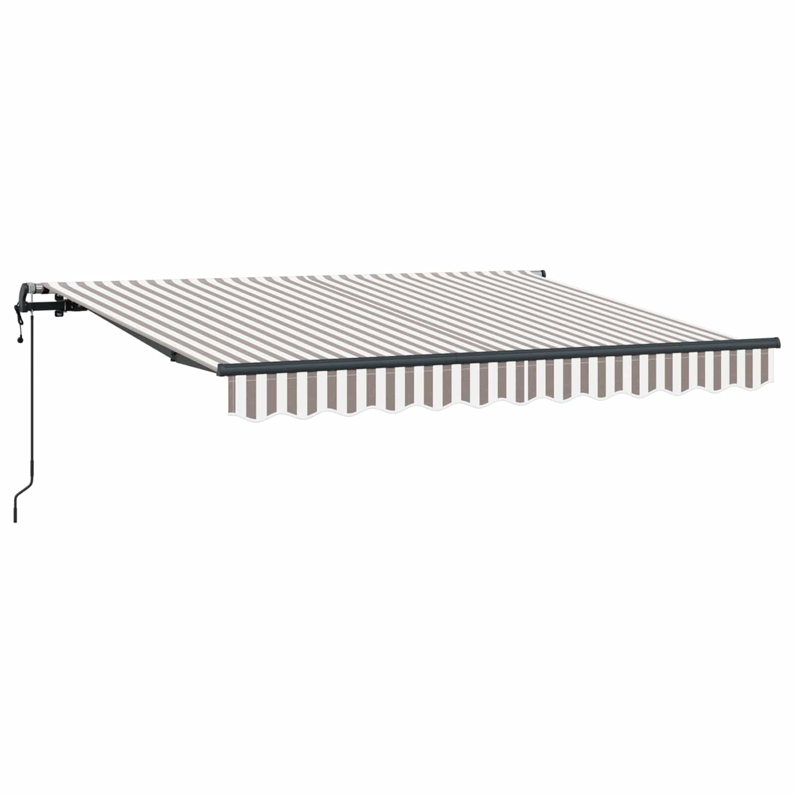 Povlačivi tende Svijetlo siva i bijela. 500 × 350 cm