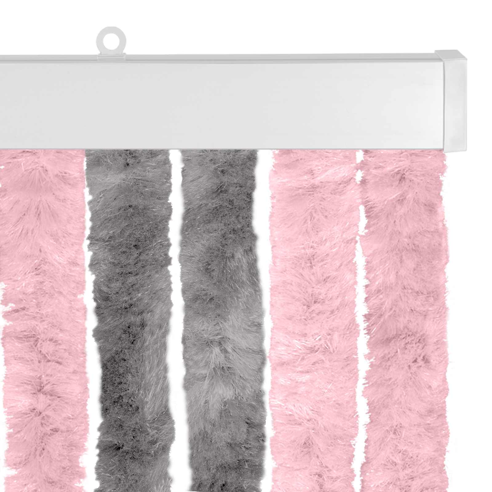Zavjesa protiv insekata Chenille Srebrno siva i ružičasta